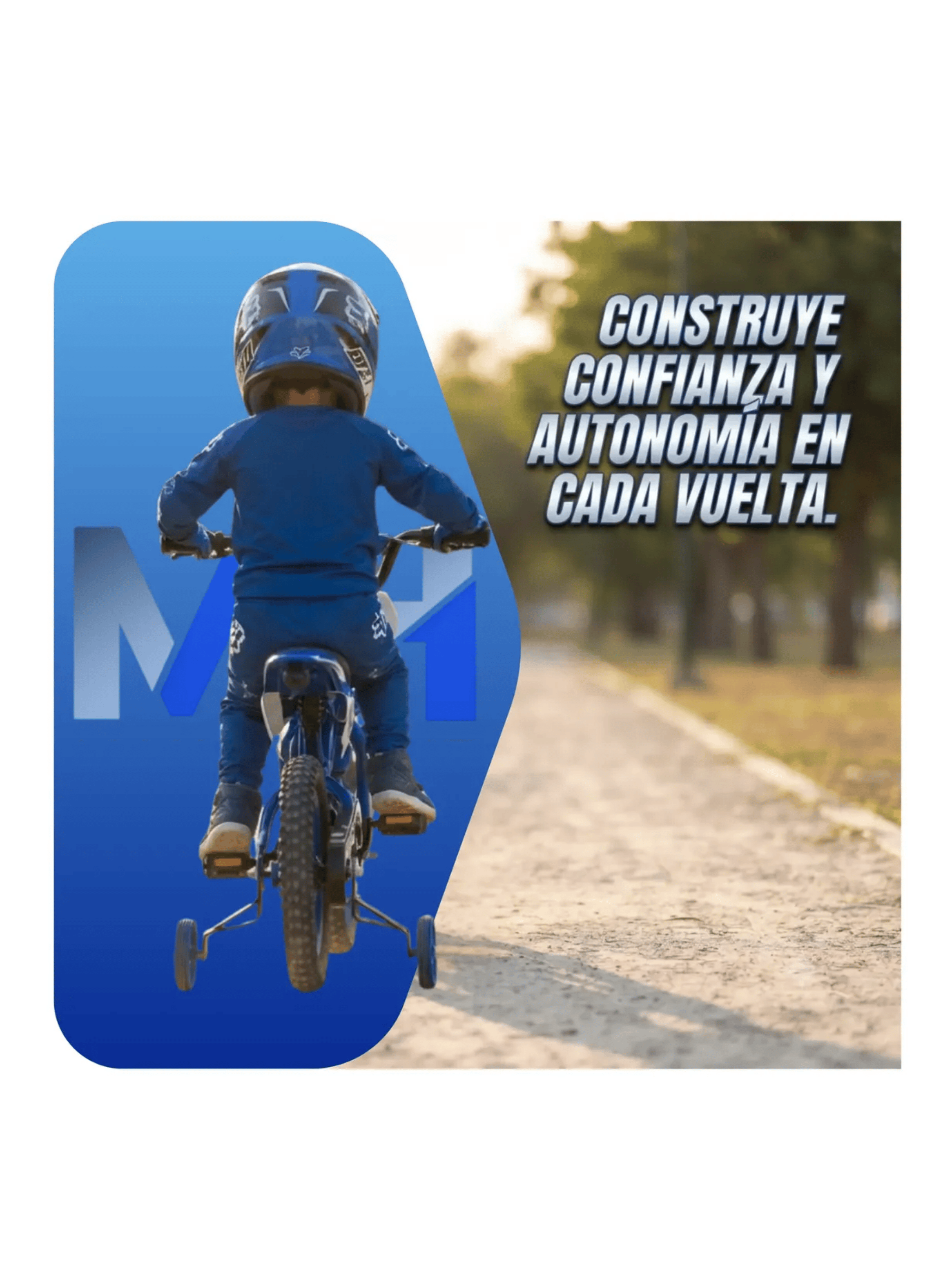 Bicicleta Infantil Aro 16 Bici Moto Cross Con Rueditas-3