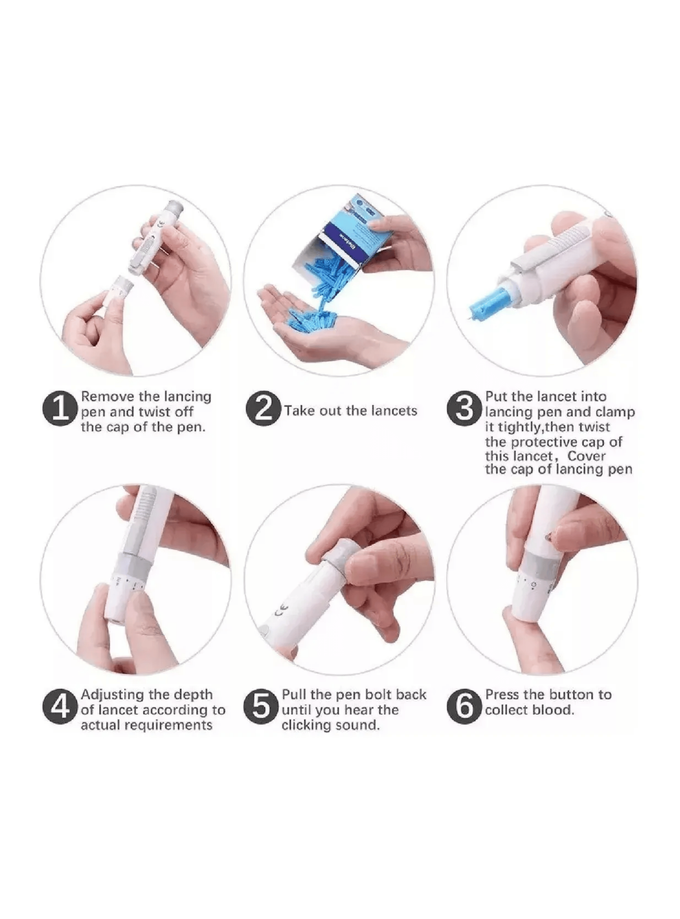Lancetas 1000 Unidades Lanceta Est ril Glicemia Diabetes-1