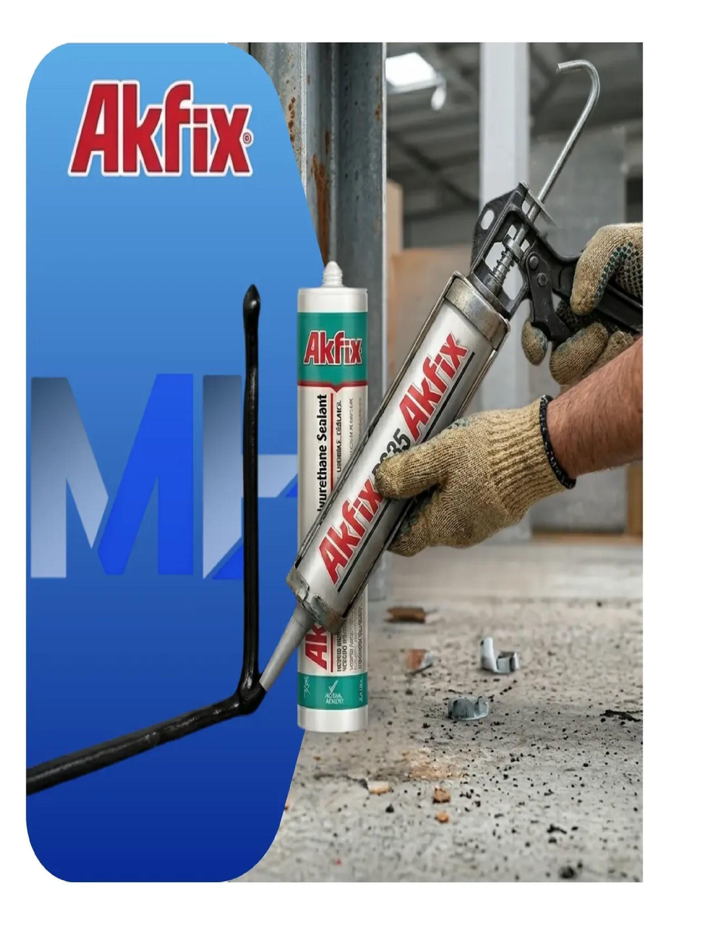 Pack 6 Selladores de Poliuretano Akfix P635 Negro Industrial 600 ml-3