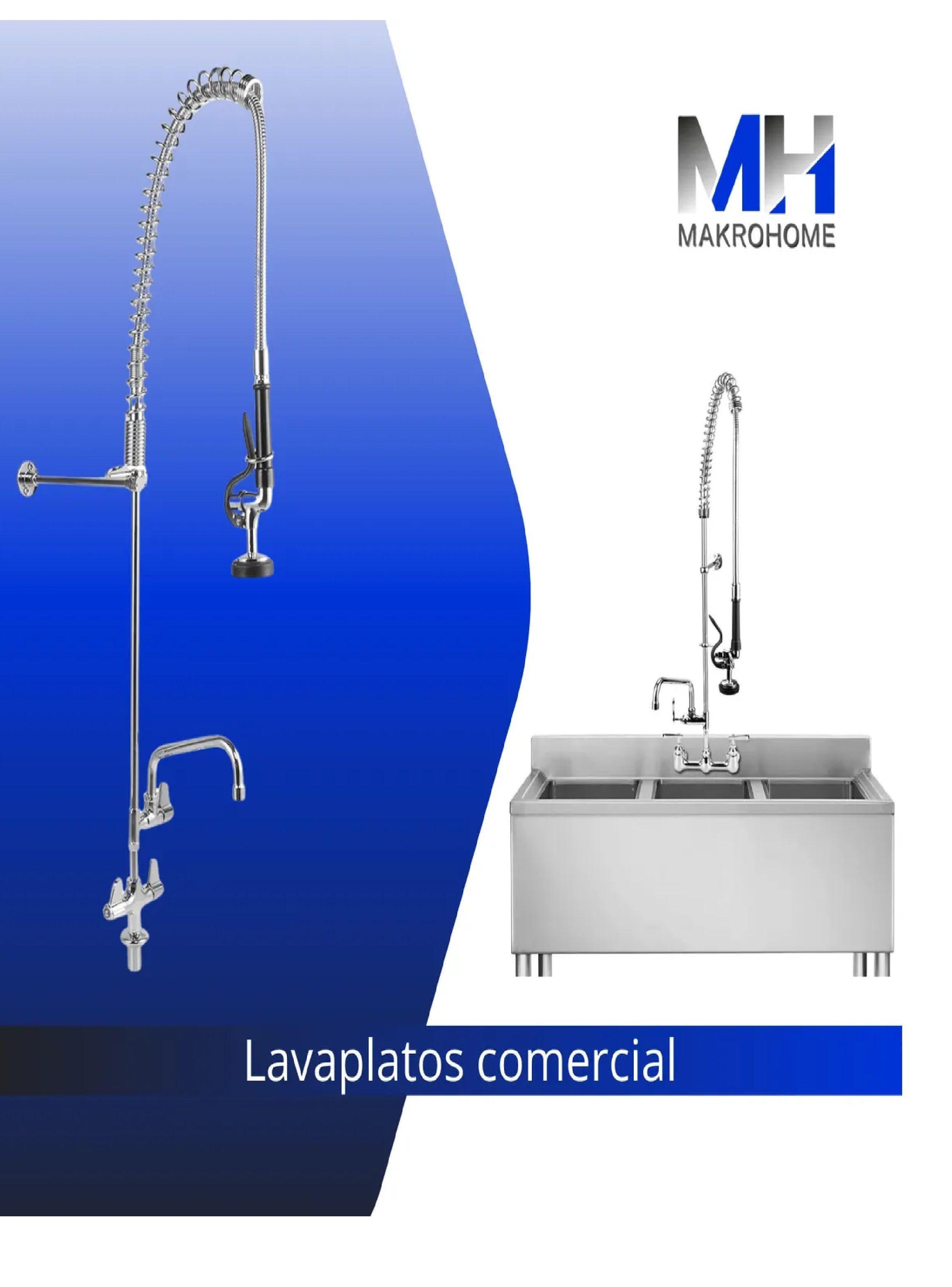 Griferia Comercial Lavaplatos Pre Wash Con Cuello Aquakit-1