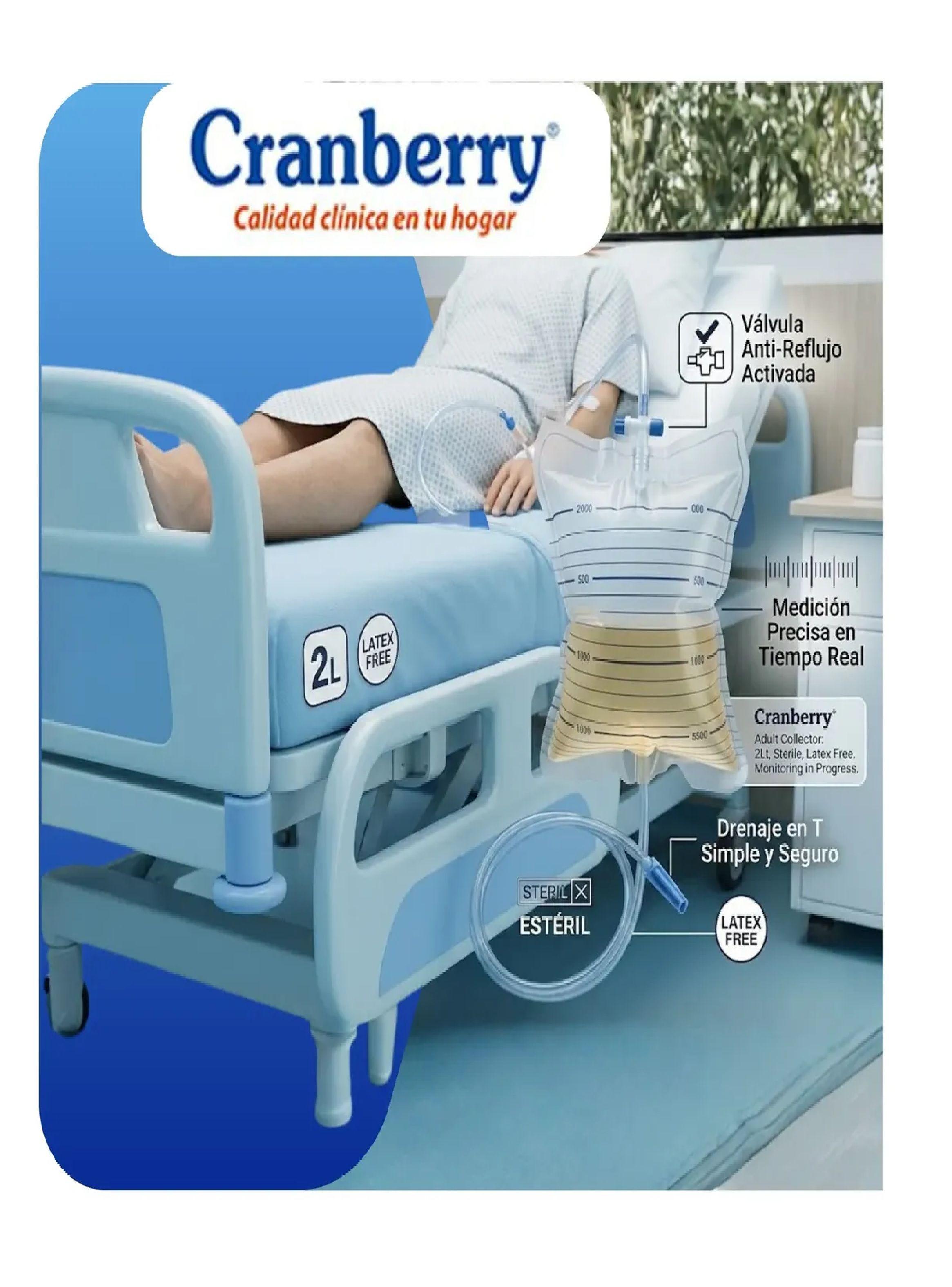 Recolector De Orina Adulto Cranberry Circuito Cerrado 2000ml-4