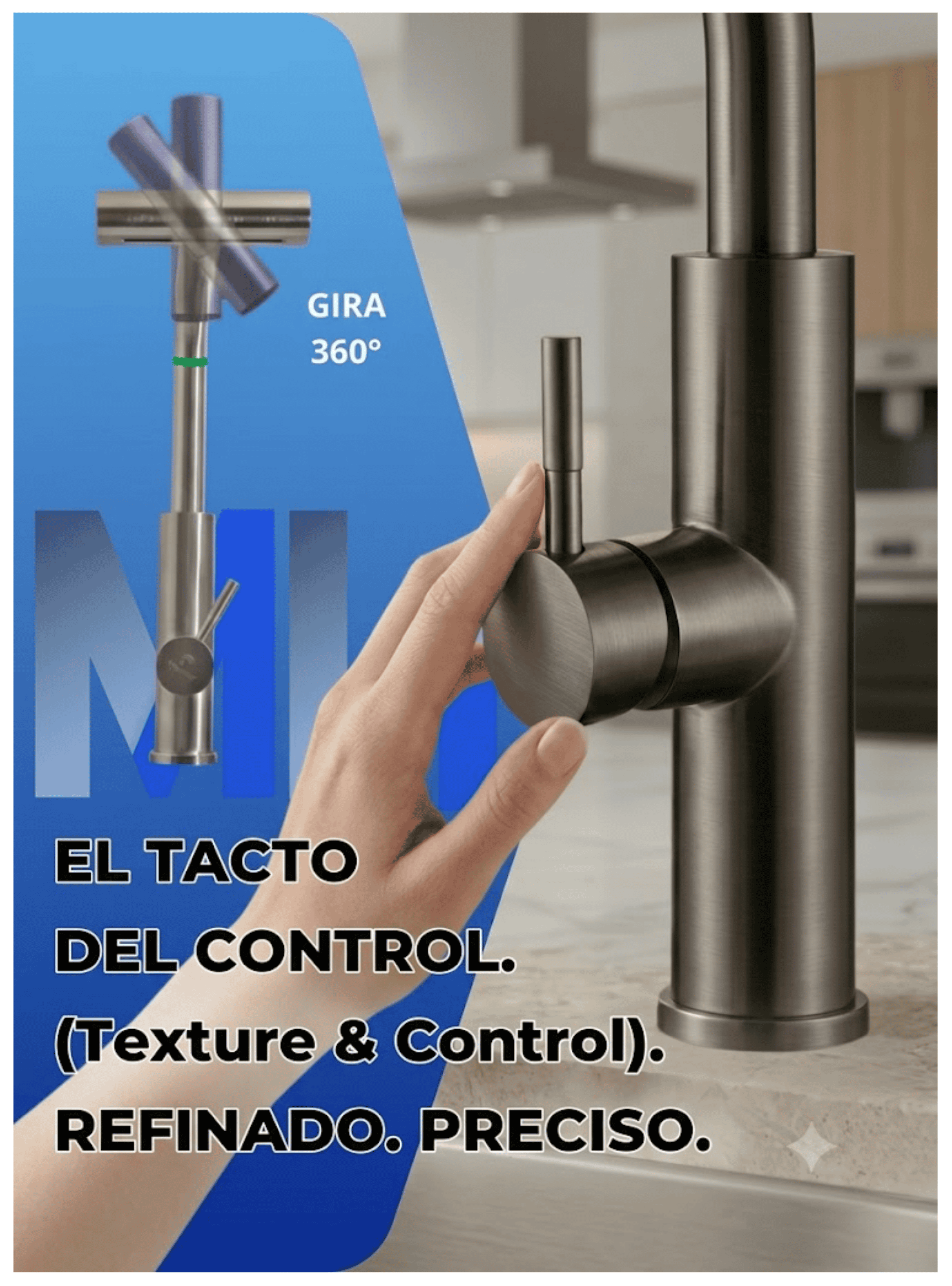 Griferia Monomando Lavaplato Gourmet Extensible 4 Modos-3