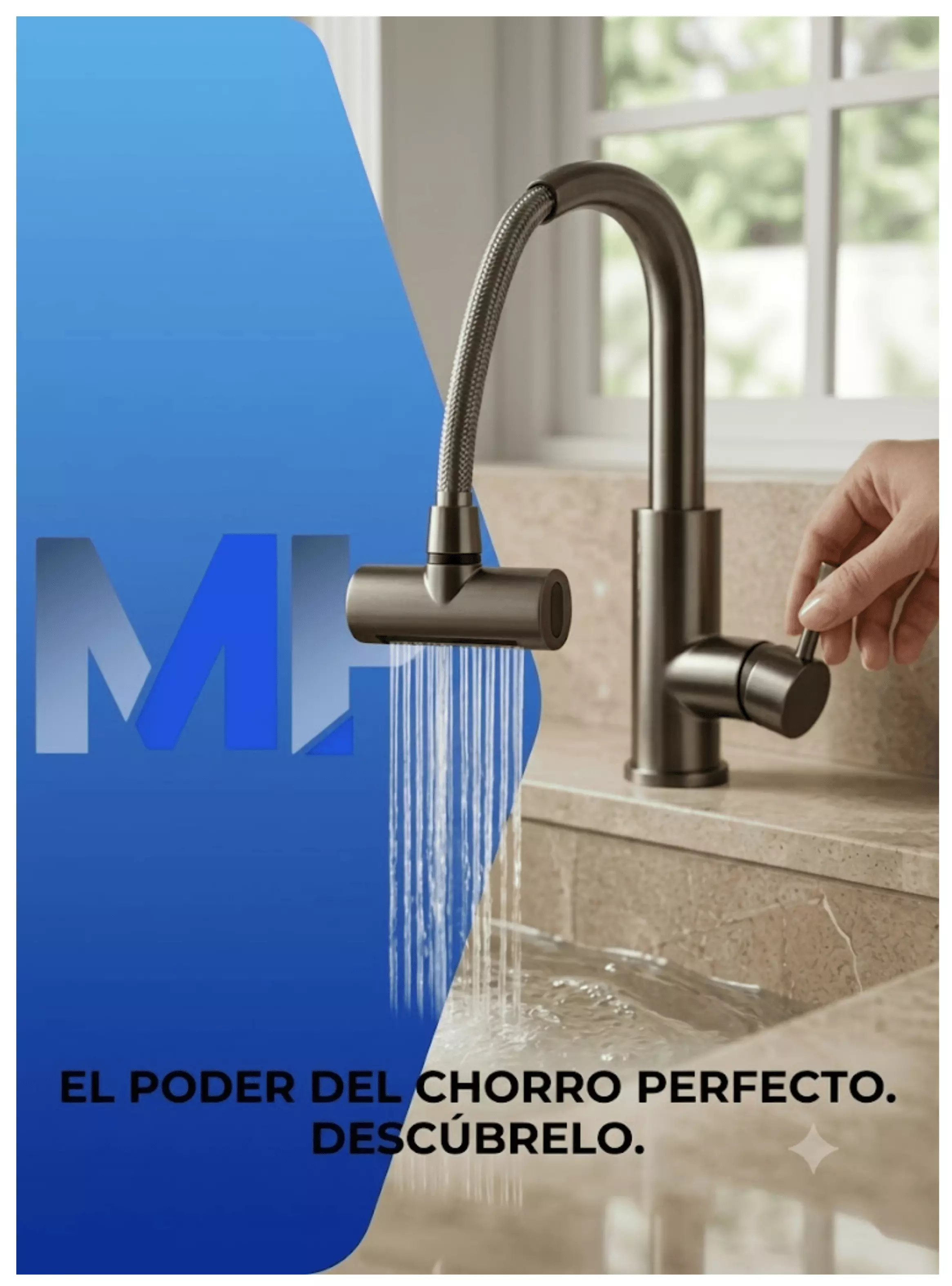 Griferia Monomando Lavaplato Gourmet Extensible 4 Modos-4