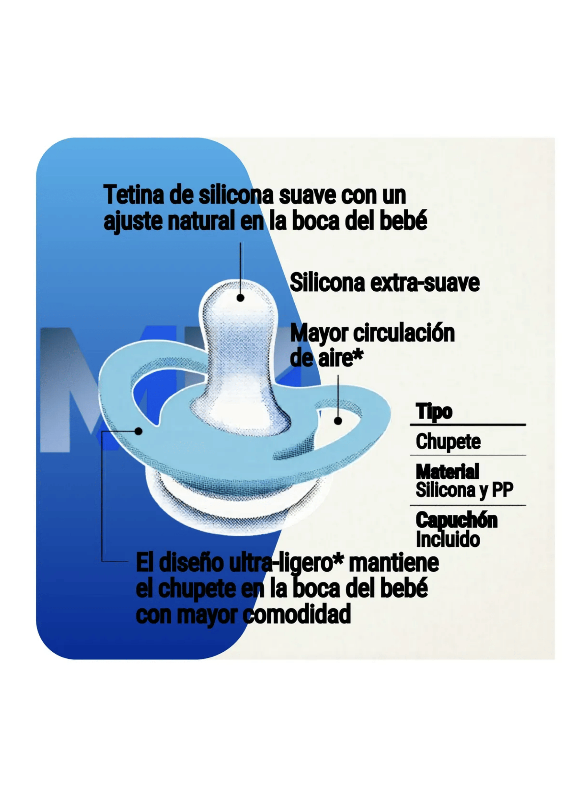 Chupete Mini Light 2 Pcs Odontologico Pigeon Libre Bpa Celeste Verde 0 6 Meses-6