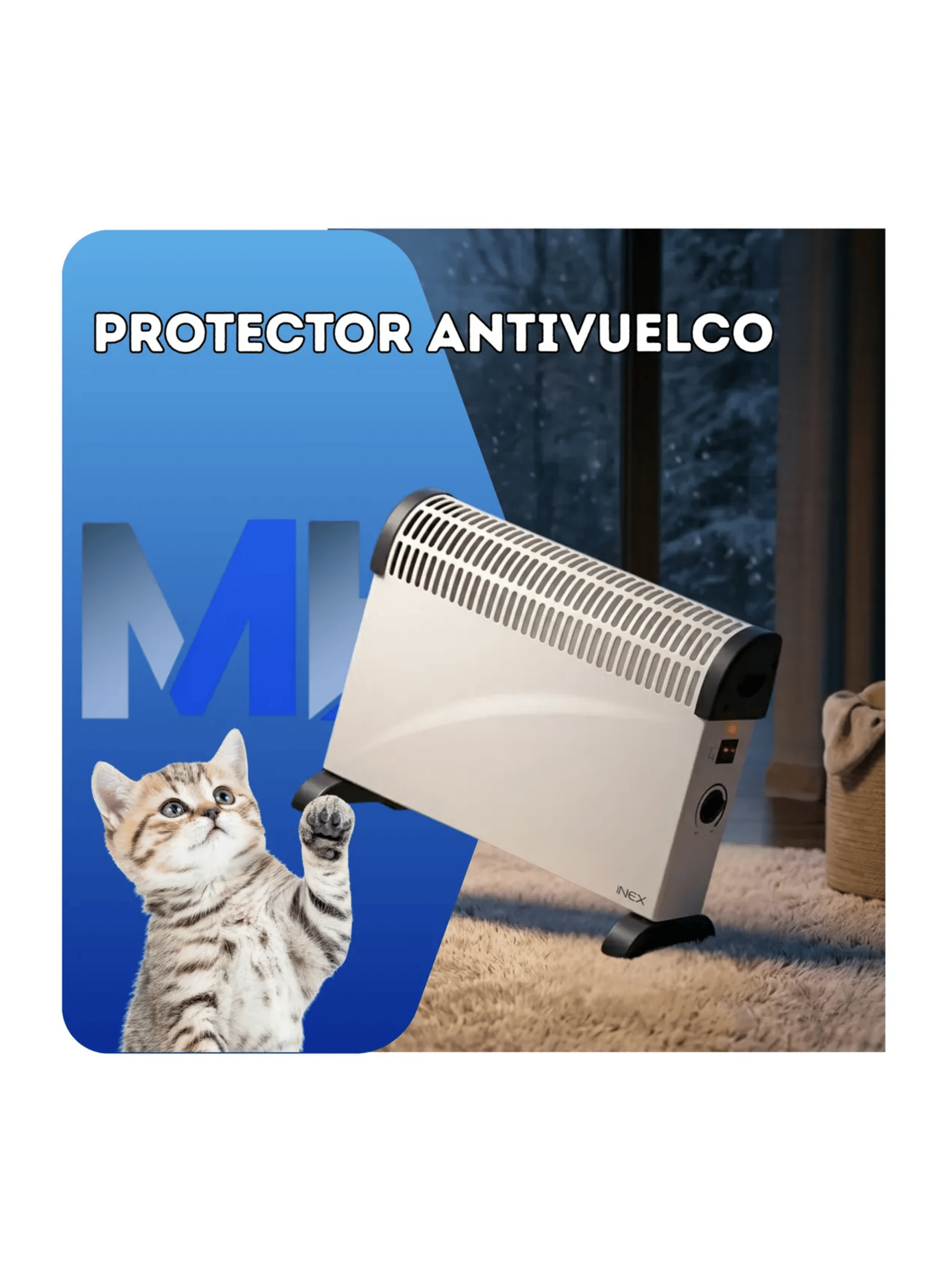 Pack 2 Convector Electrico Nex Ec2000 1800w Calor Eficiente-3