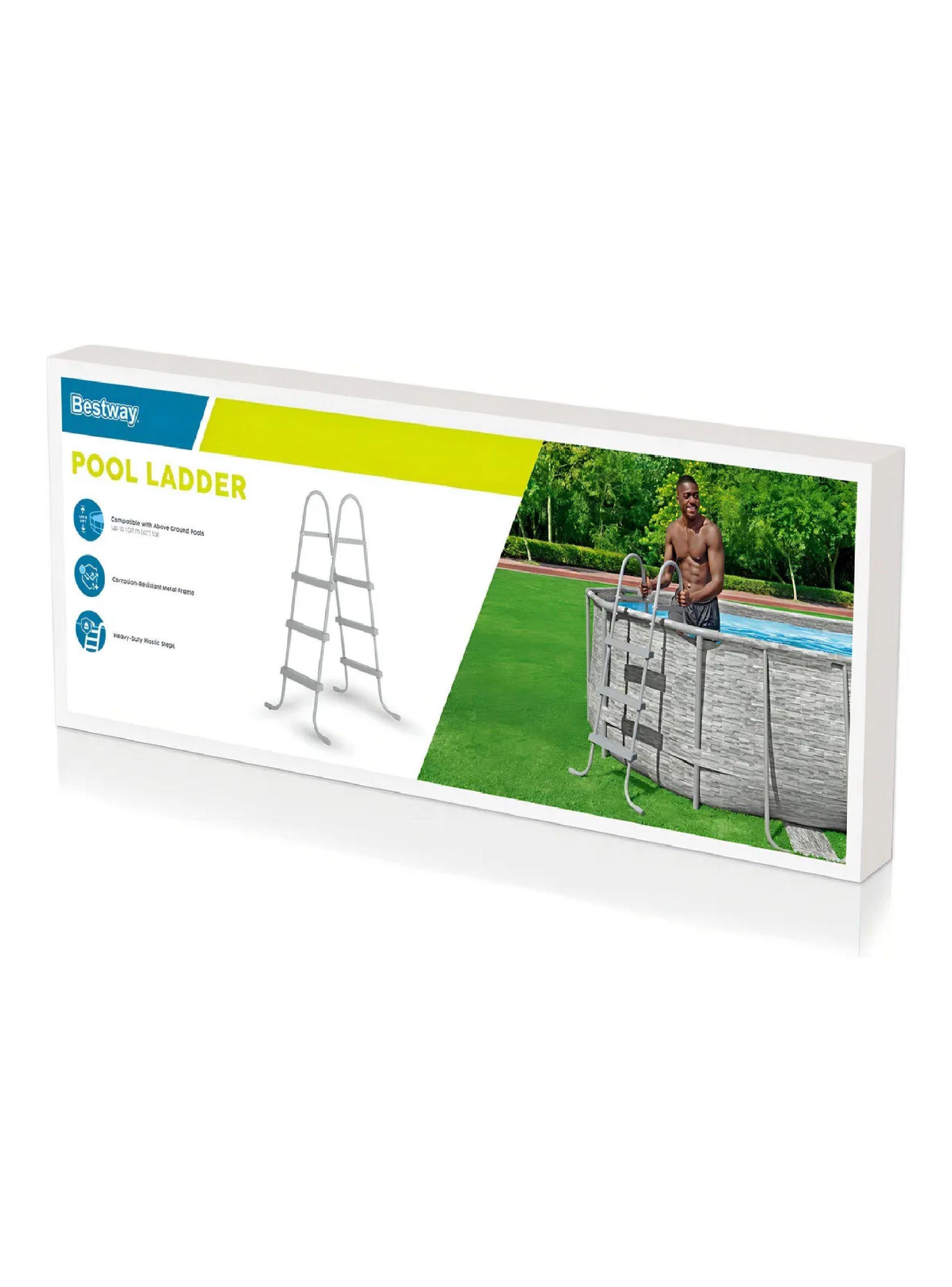 Escalera Piscina 107cm De 3 Peldaños Tipo Arco Bestway-6