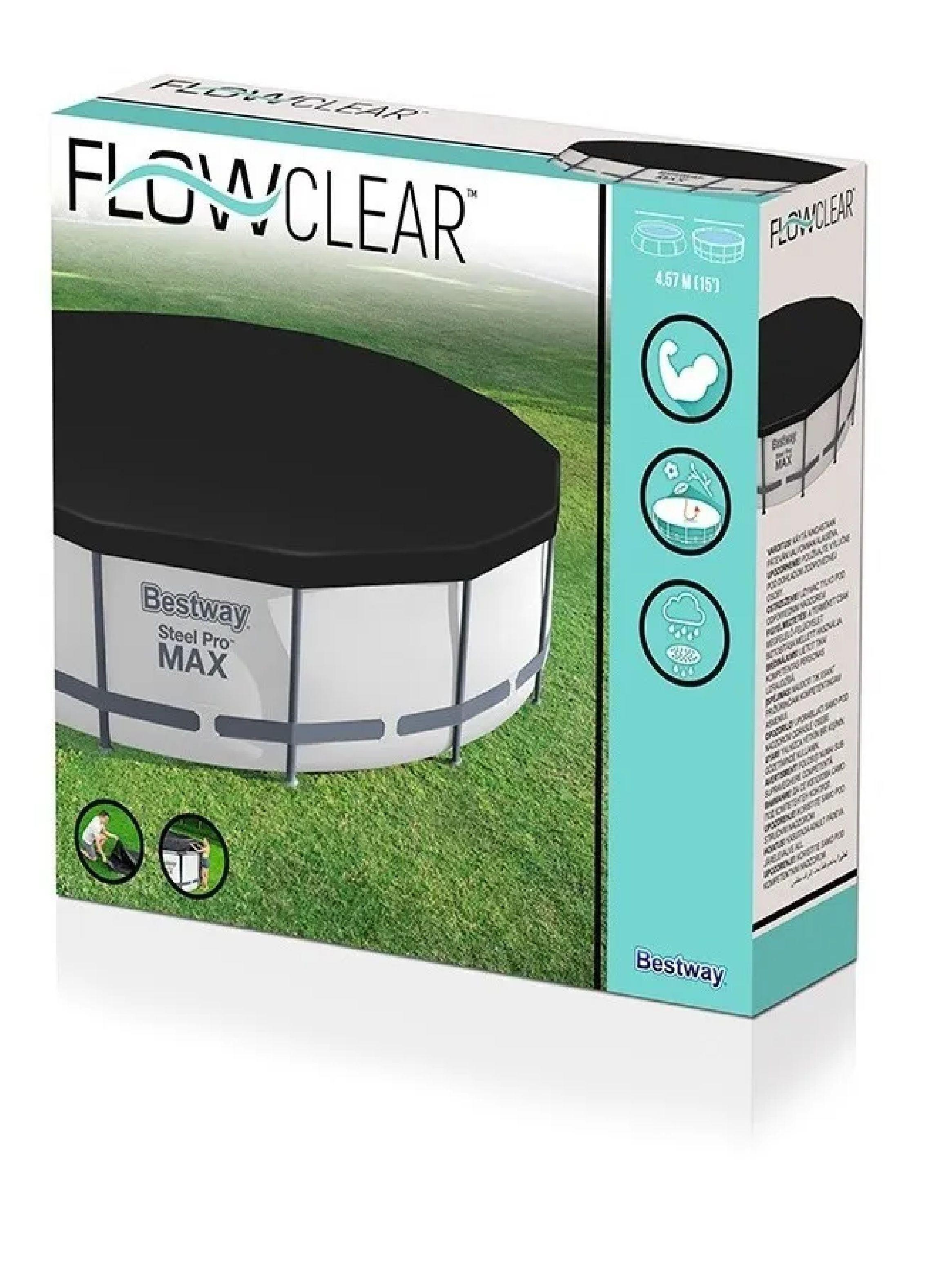 Cubierta De Alberca Circular 457 Cm Pvc Cobertor De Piscina-2