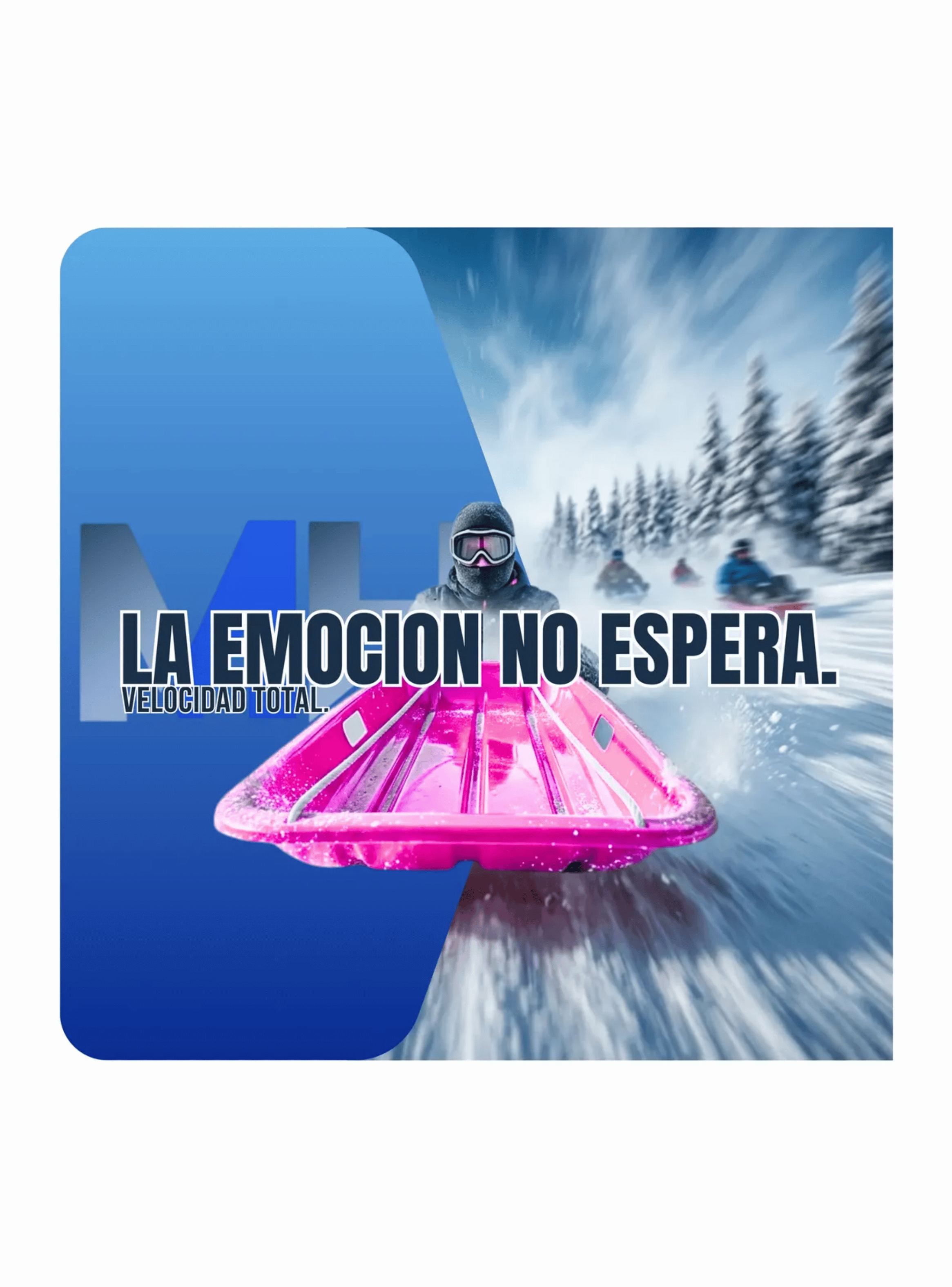 Trineo Deslizante Para Nieve Port til 65x38 Color Rosa-1