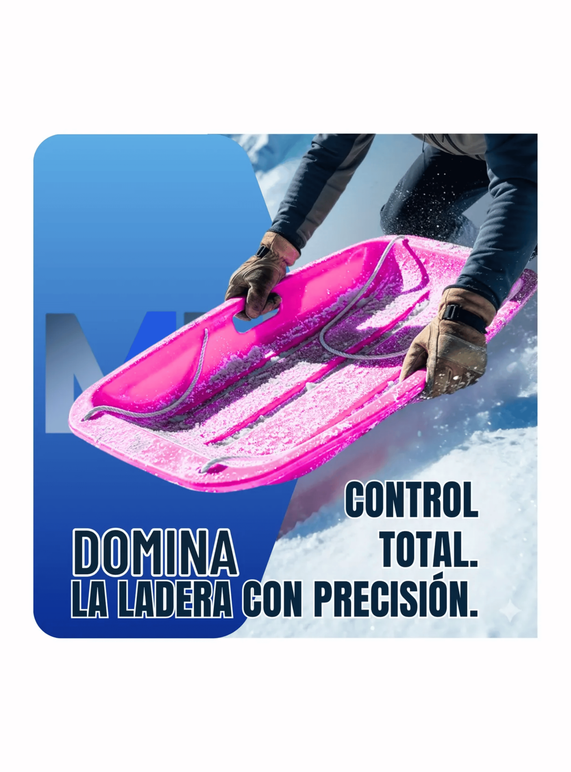 Trineo Deslizante Para Nieve Port til 65x38 Color Rosa-4