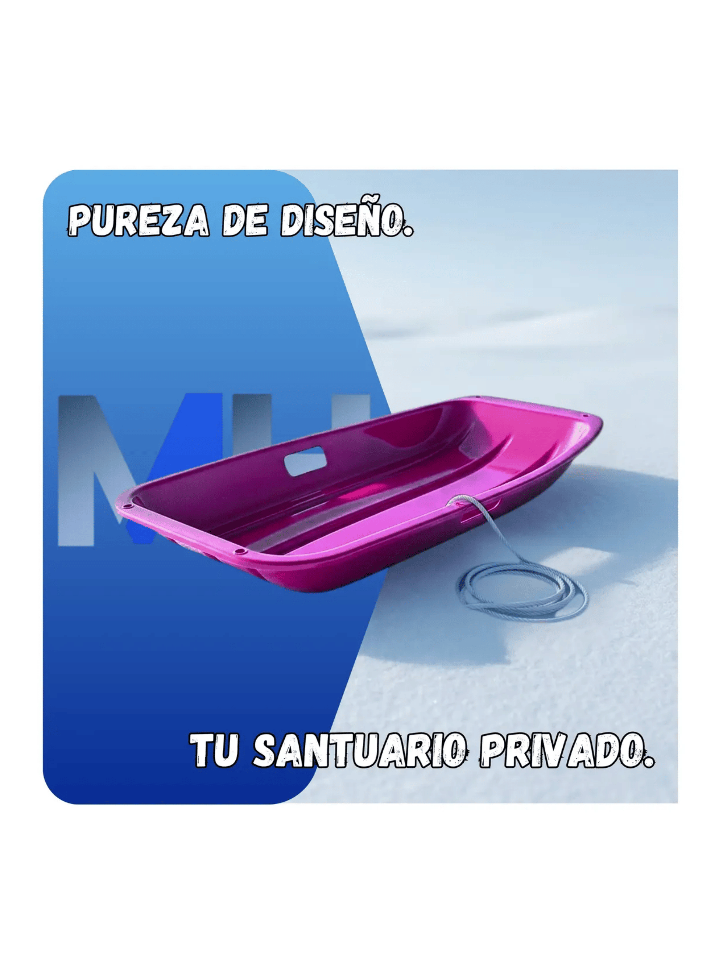 Trineo Deslizante Para Nieve Port til 65x38 Color Rosa-5