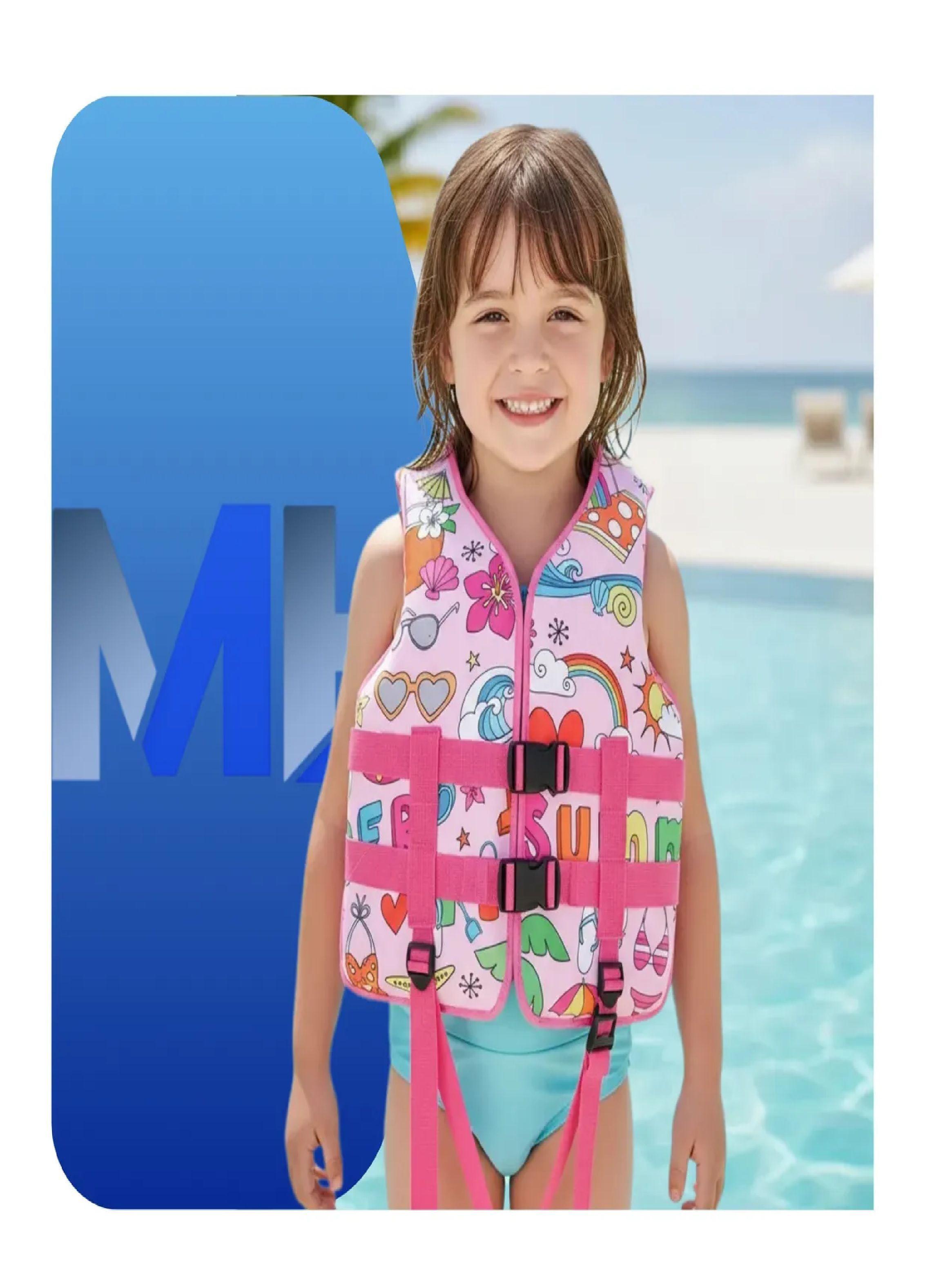 Chaleco Flotador Ajustable Infantil Neopreno Premium Rosa Talla M-3
