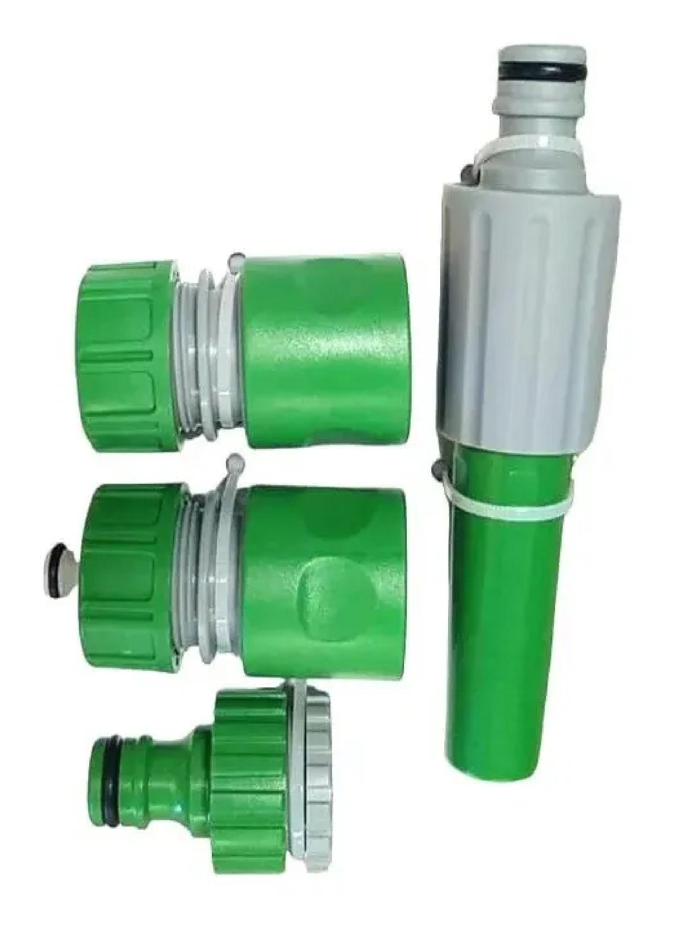 Rociador De Jardin De Manguera Con Acoples 4 Piezas Aquakit-4