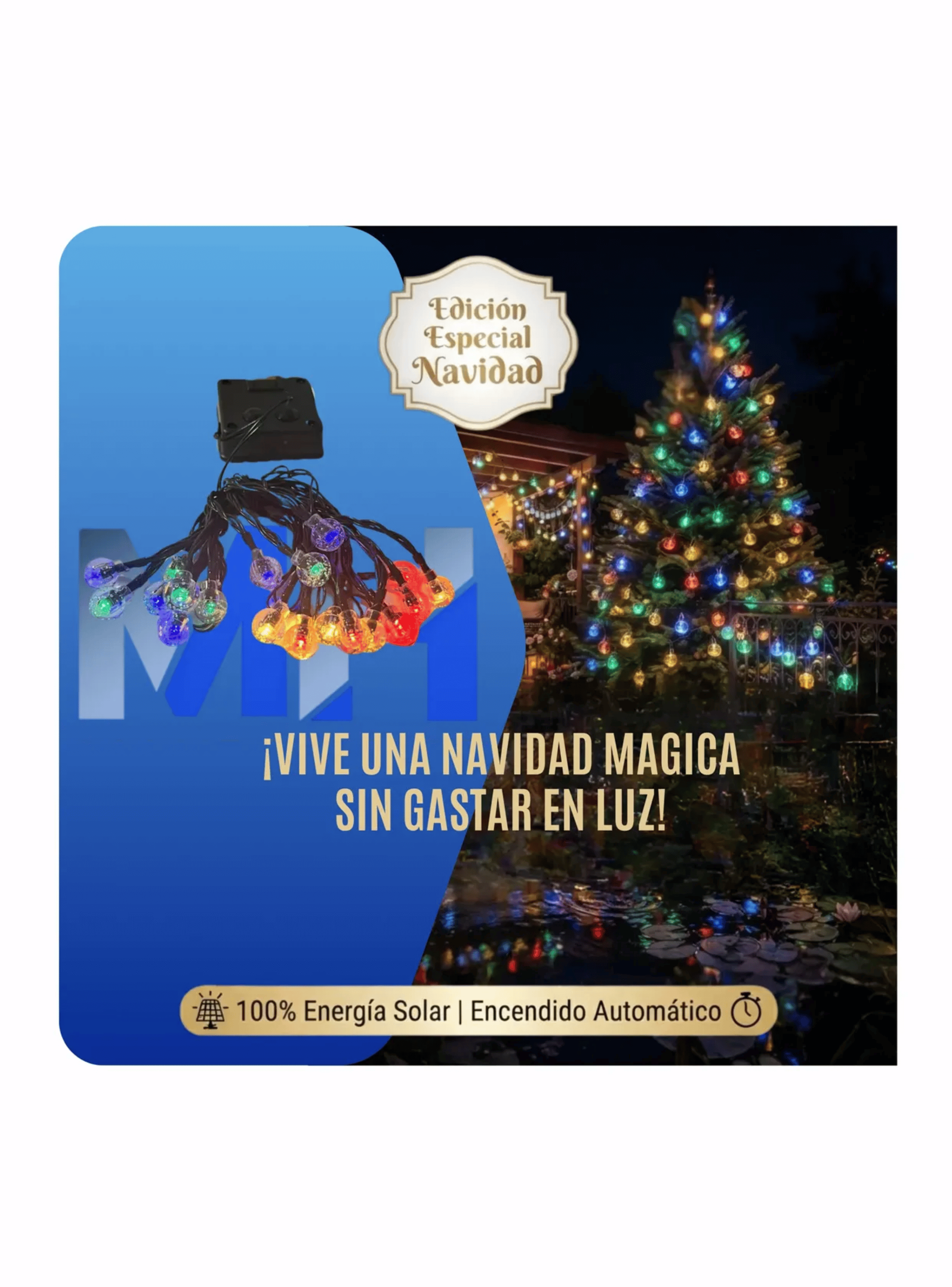 Luces De Navidad Led Globos De Colores Lineal 5m 20 Led-1