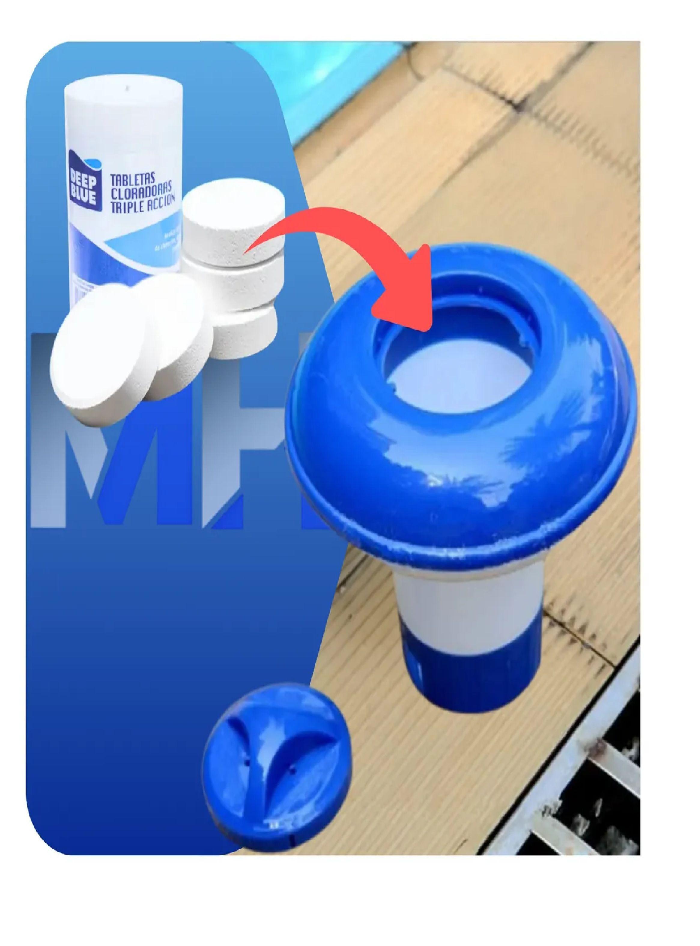 Pack Dosificador Piscina Flotante + Tabletas Triple Accion-2