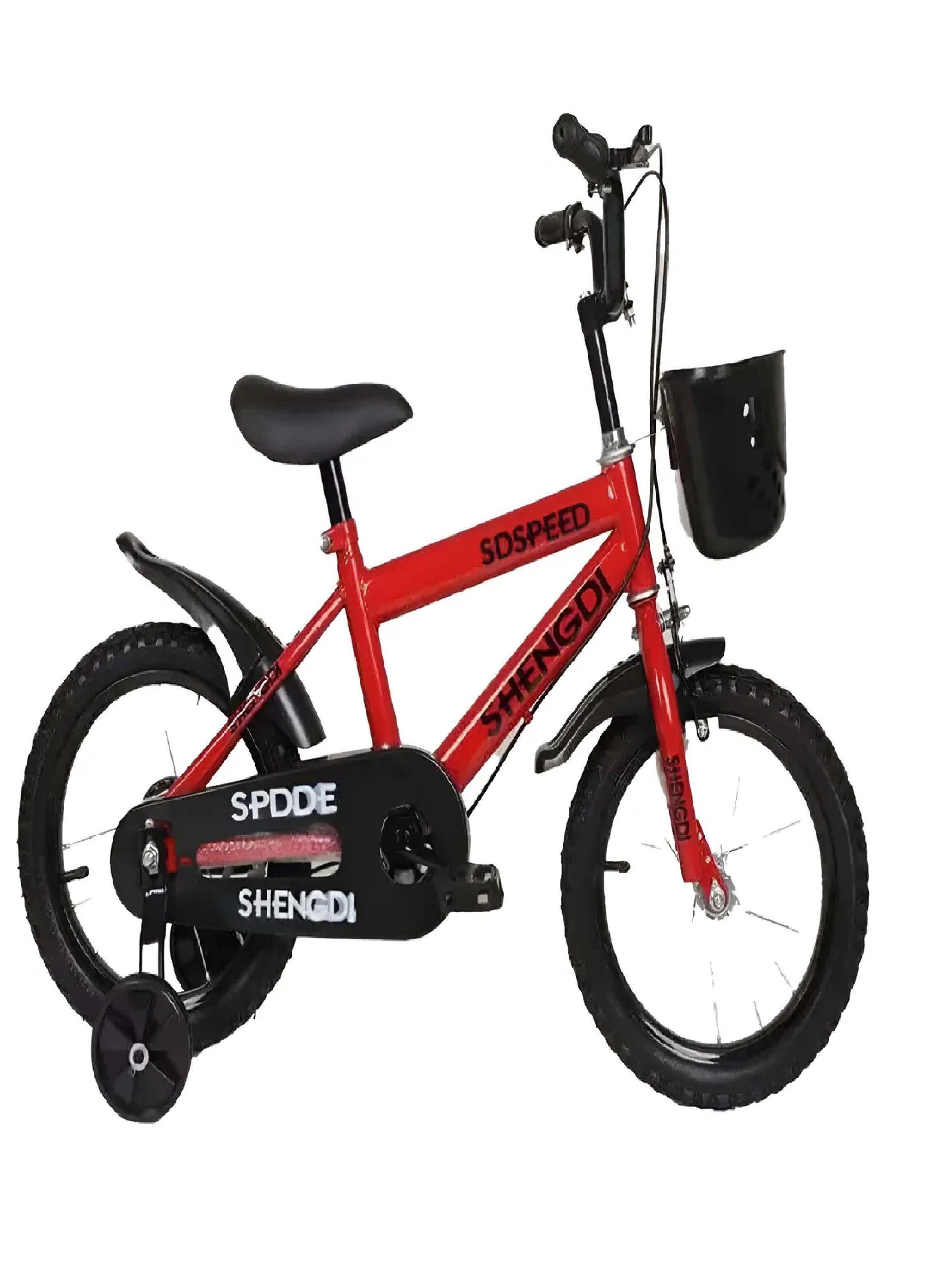 Bicicleta Aro 16 Infantil Con Ruedas De Aprendizaje Rojo-0