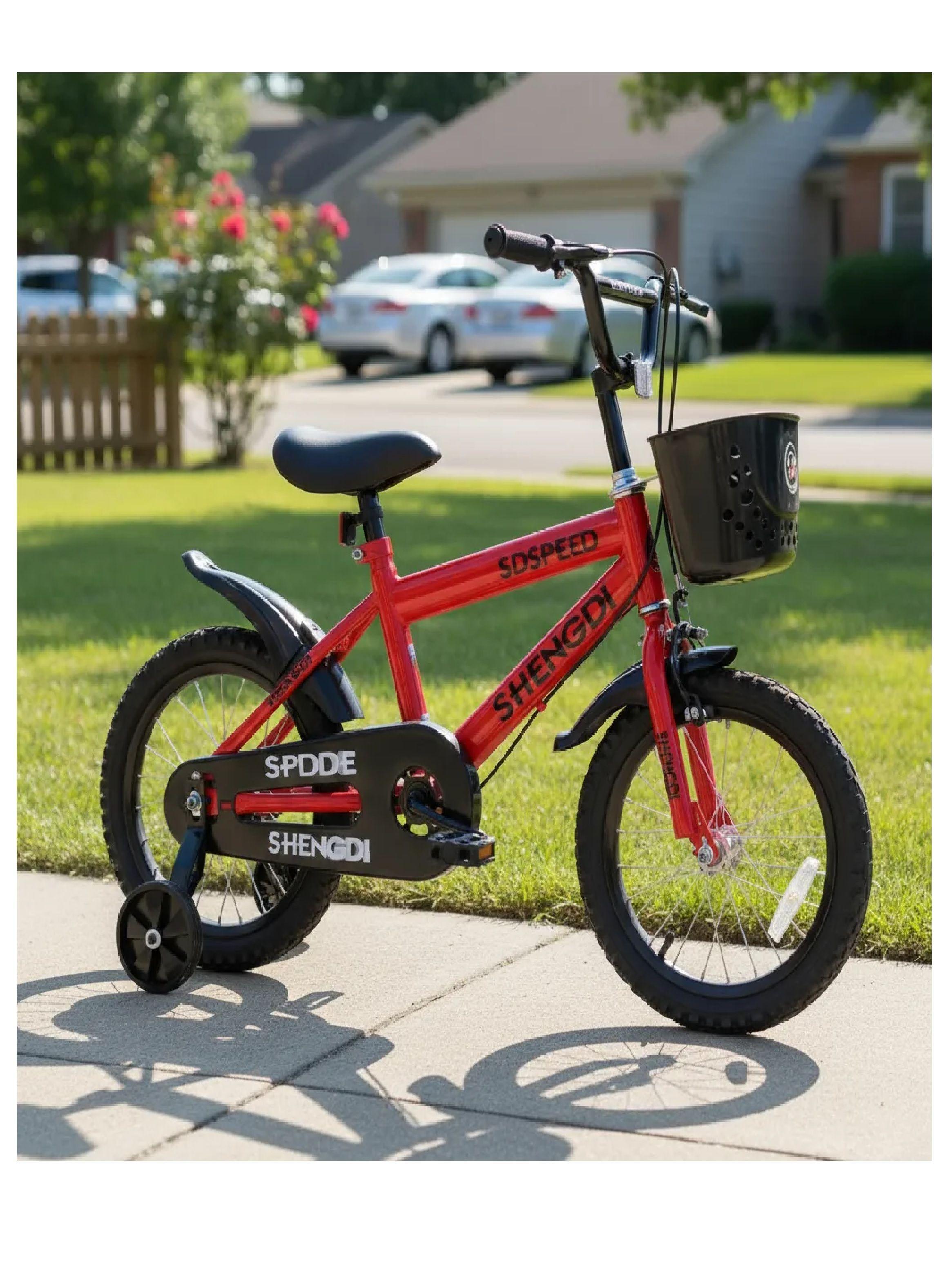 Bicicleta Aro 16 Infantil Con Ruedas De Aprendizaje Rojo-1