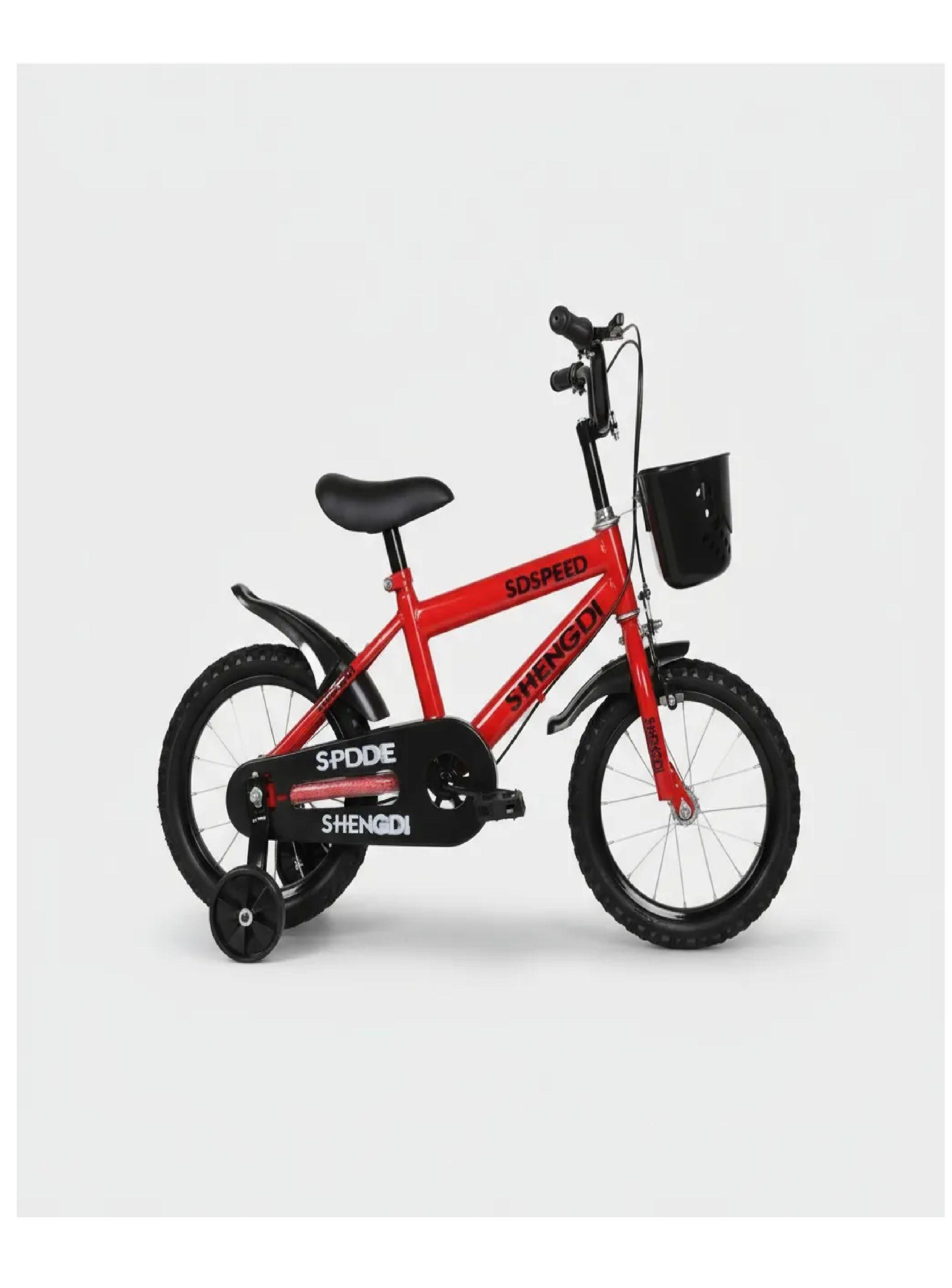Bicicleta Aro 16 Infantil Con Ruedas De Aprendizaje Rojo-2