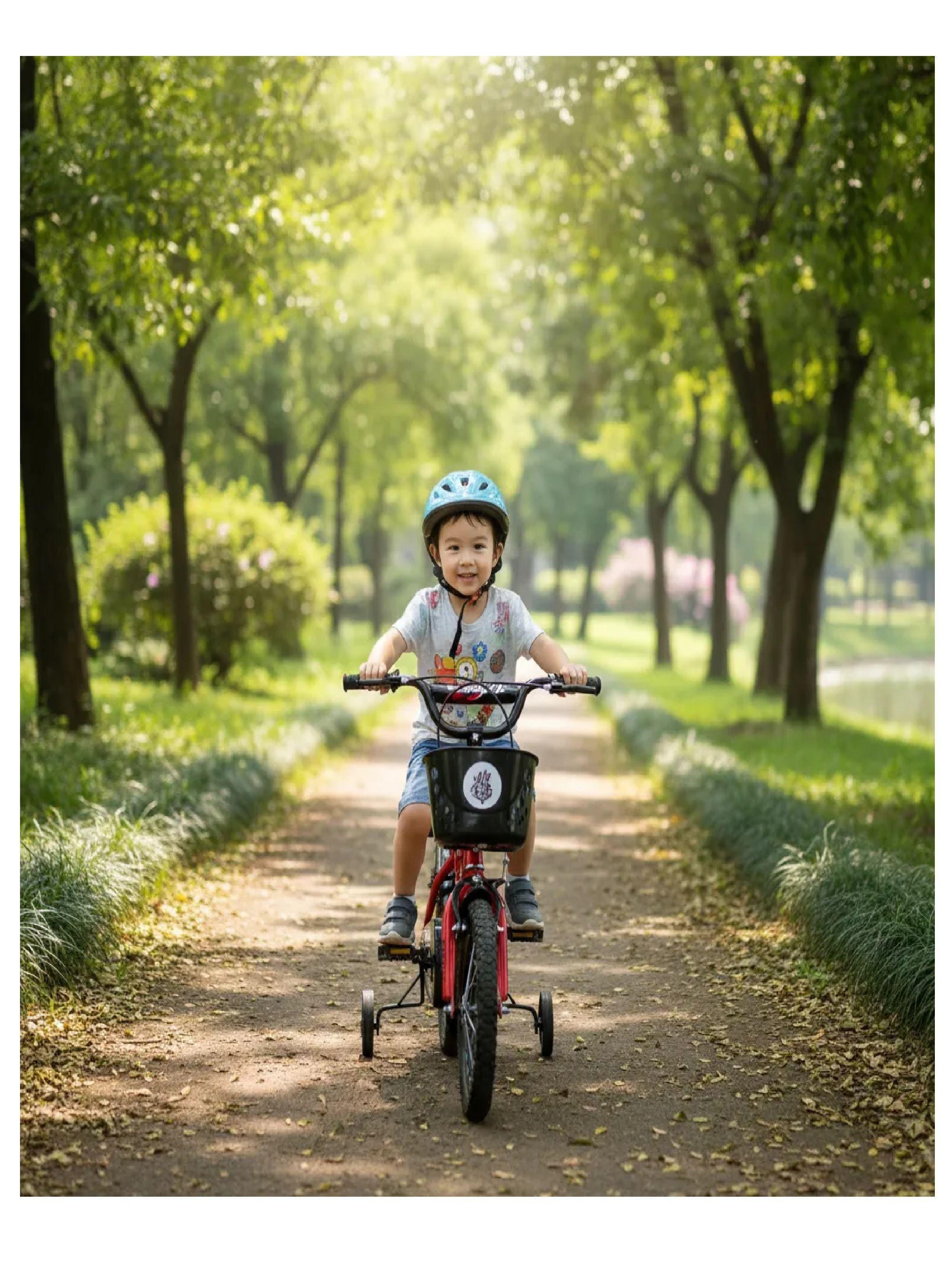 Bicicleta Aro 16 Infantil Con Ruedas De Aprendizaje Rojo-6