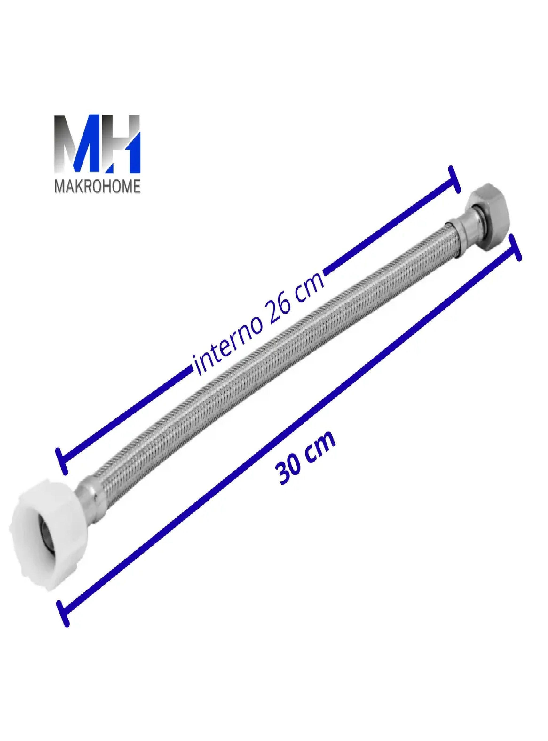 Kit Llave Paso Angular + Flexible De 30 Cms + Adaptador 7/8-3