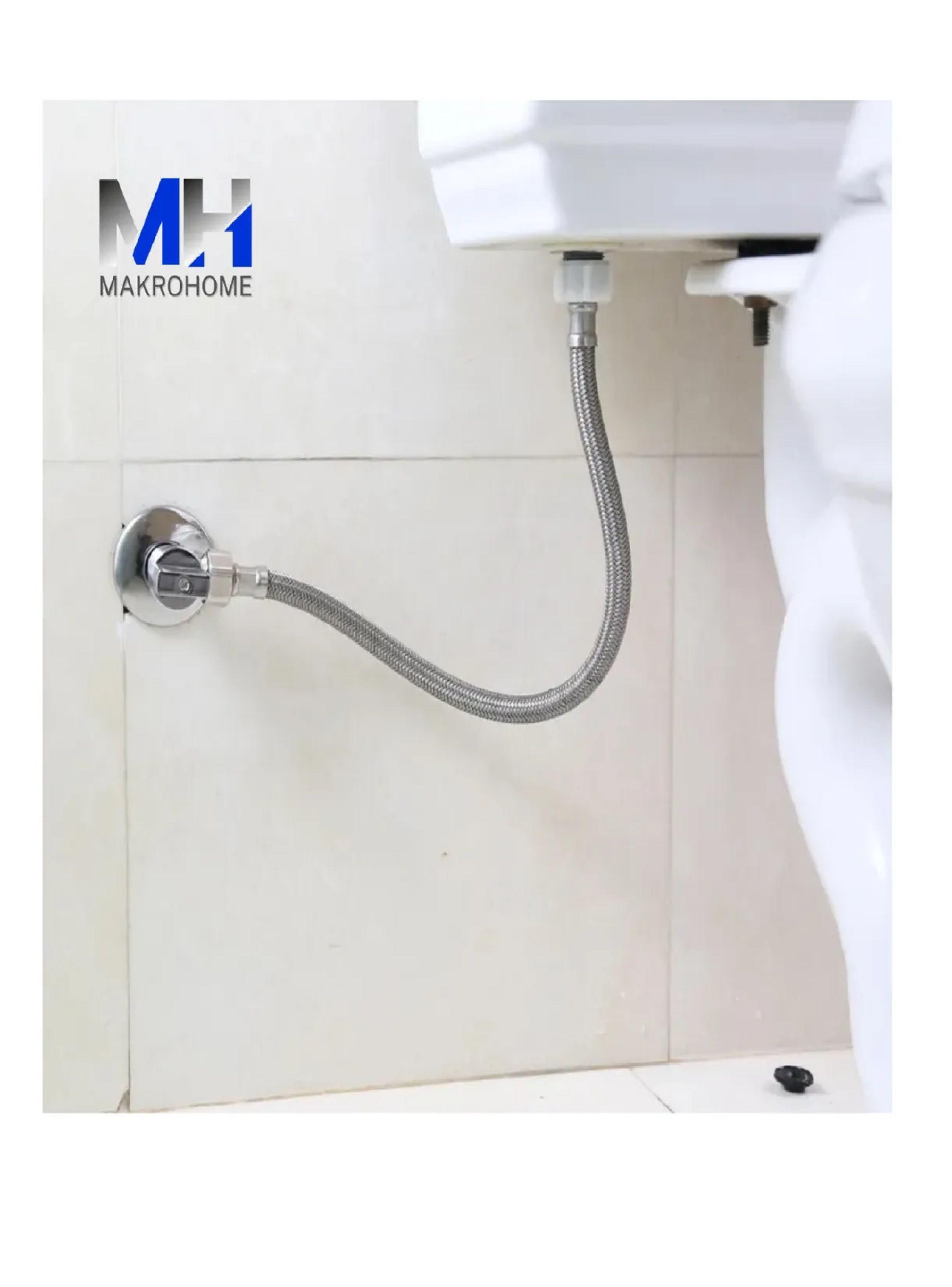 Kit Llave Paso Angular + Flexible De 30 Cms + Adaptador 7/8-4