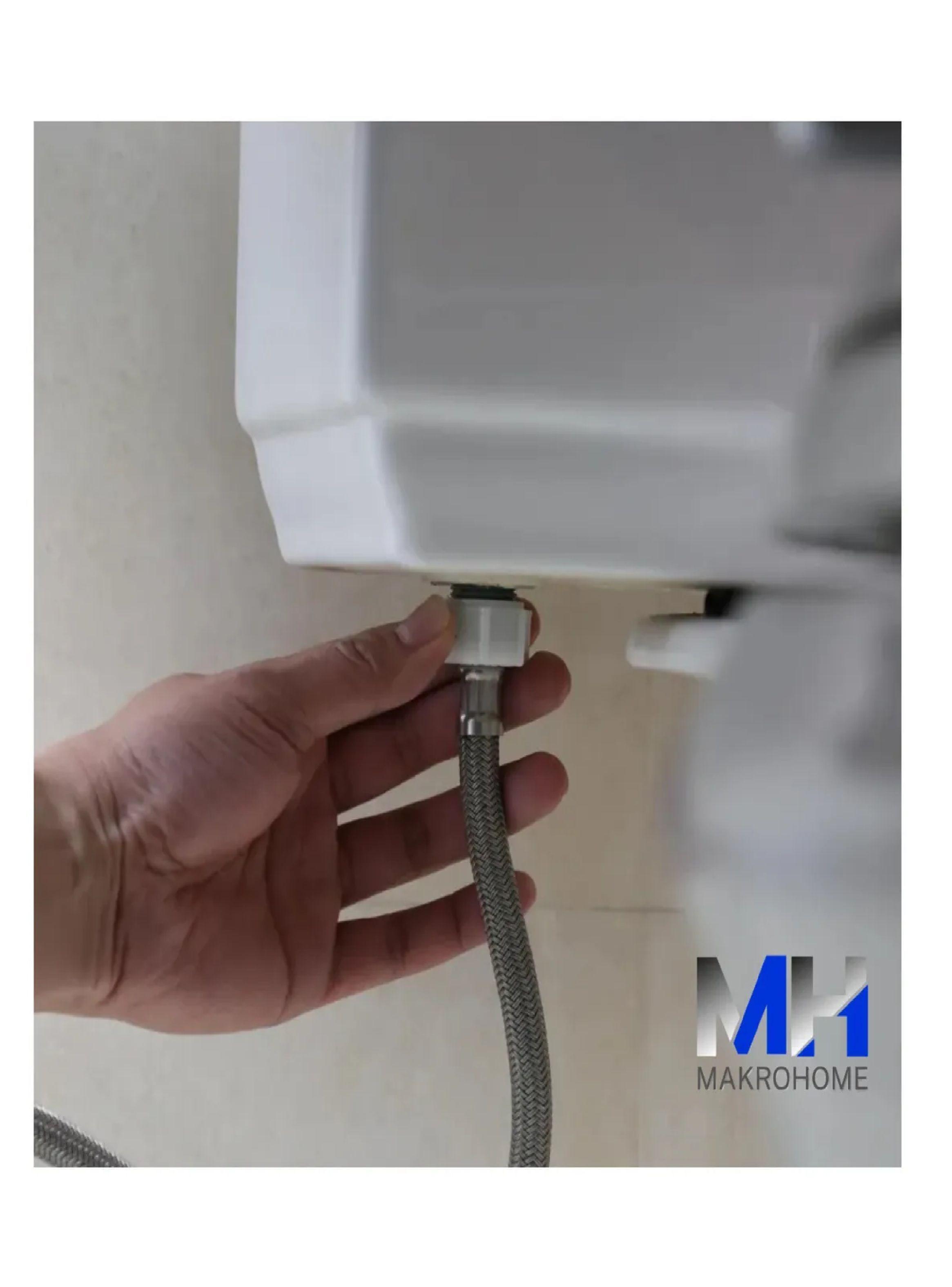 Kit Llave Paso Angular + Flexible De 30 Cms + Adaptador 7/8-5