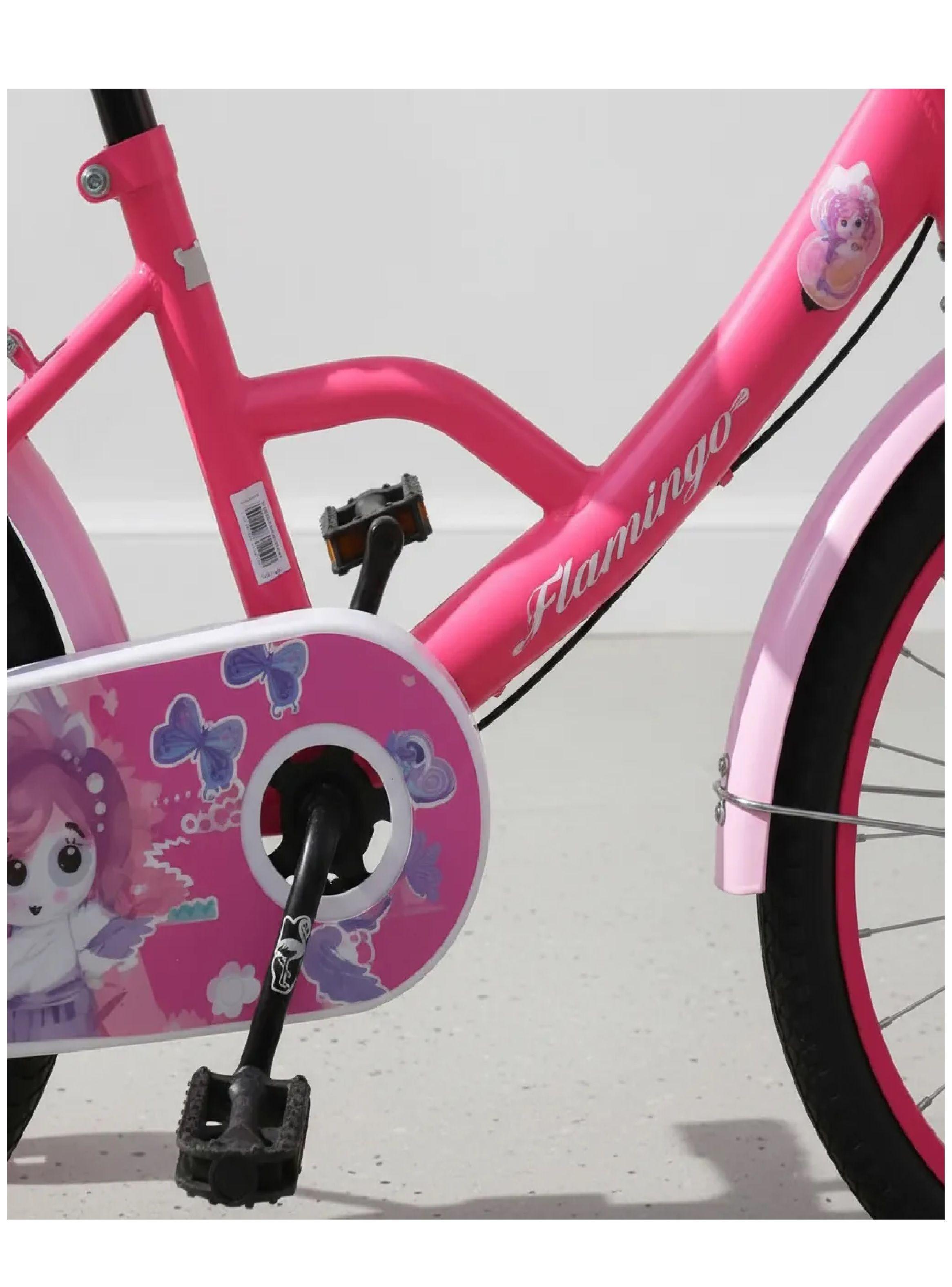 Bicicleta Aro 20 Infantil Con Ruedas De Aprendizaje Fucsia-4