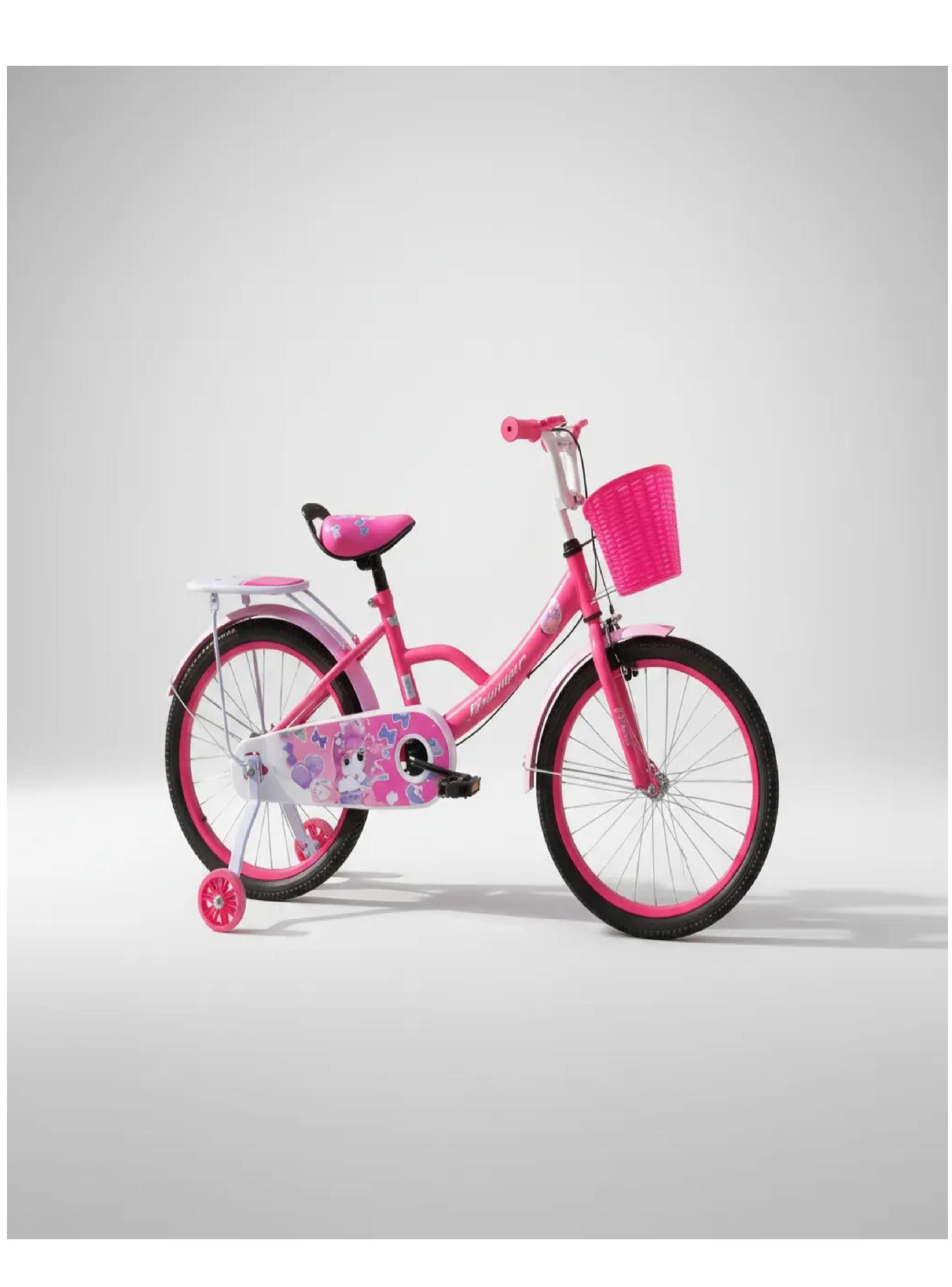 Bicicleta Aro 20 Infantil Con Ruedas De Aprendizaje Fucsia-5