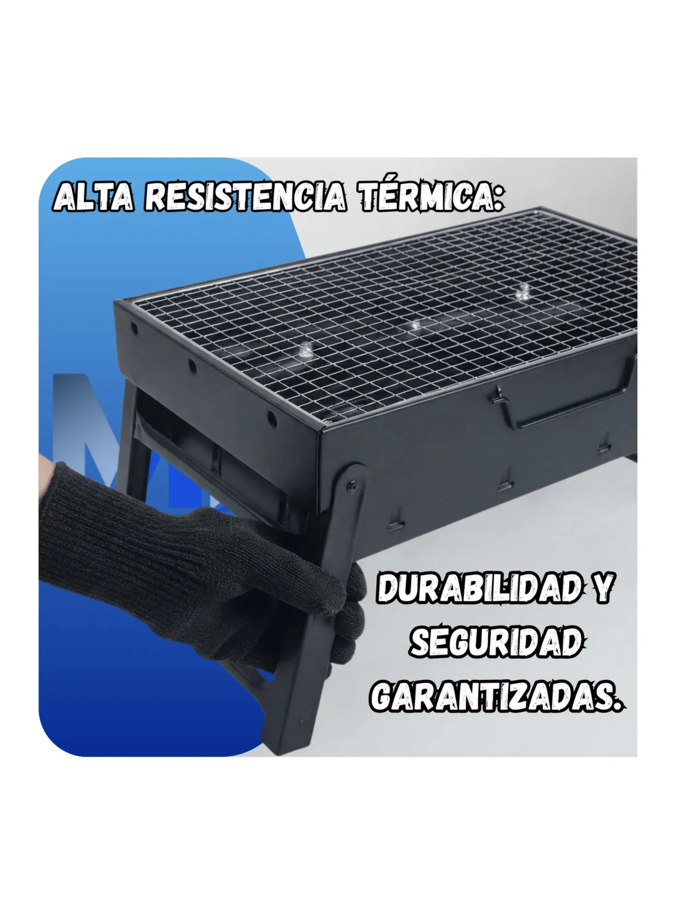 Parrilla A Carbon Portatil Camping Compacta Pozo Fuego 36cm-7