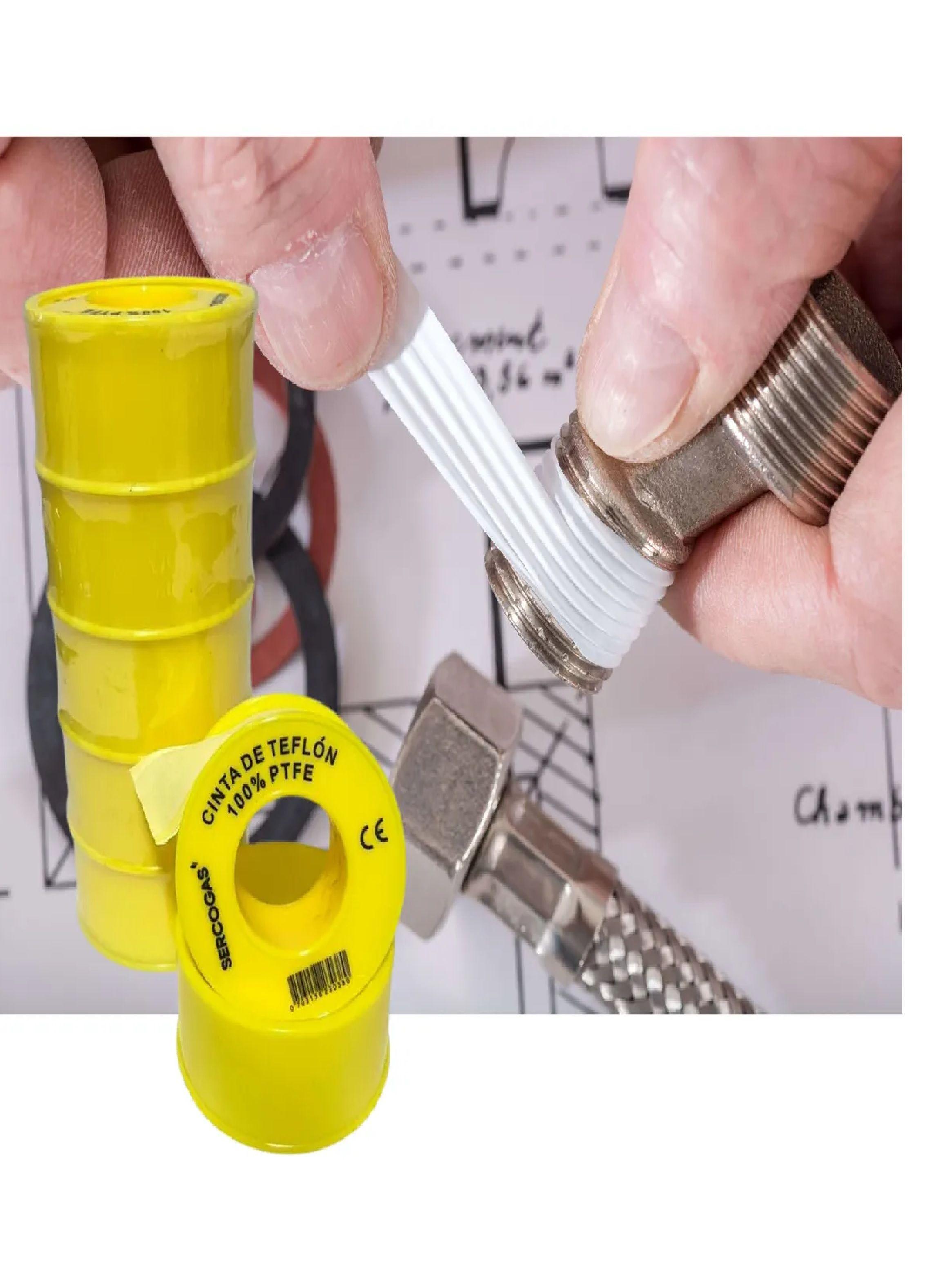 Teflon X5 Profesional 3/4 Gas Sercogas 10mt Cinta Selladora-2