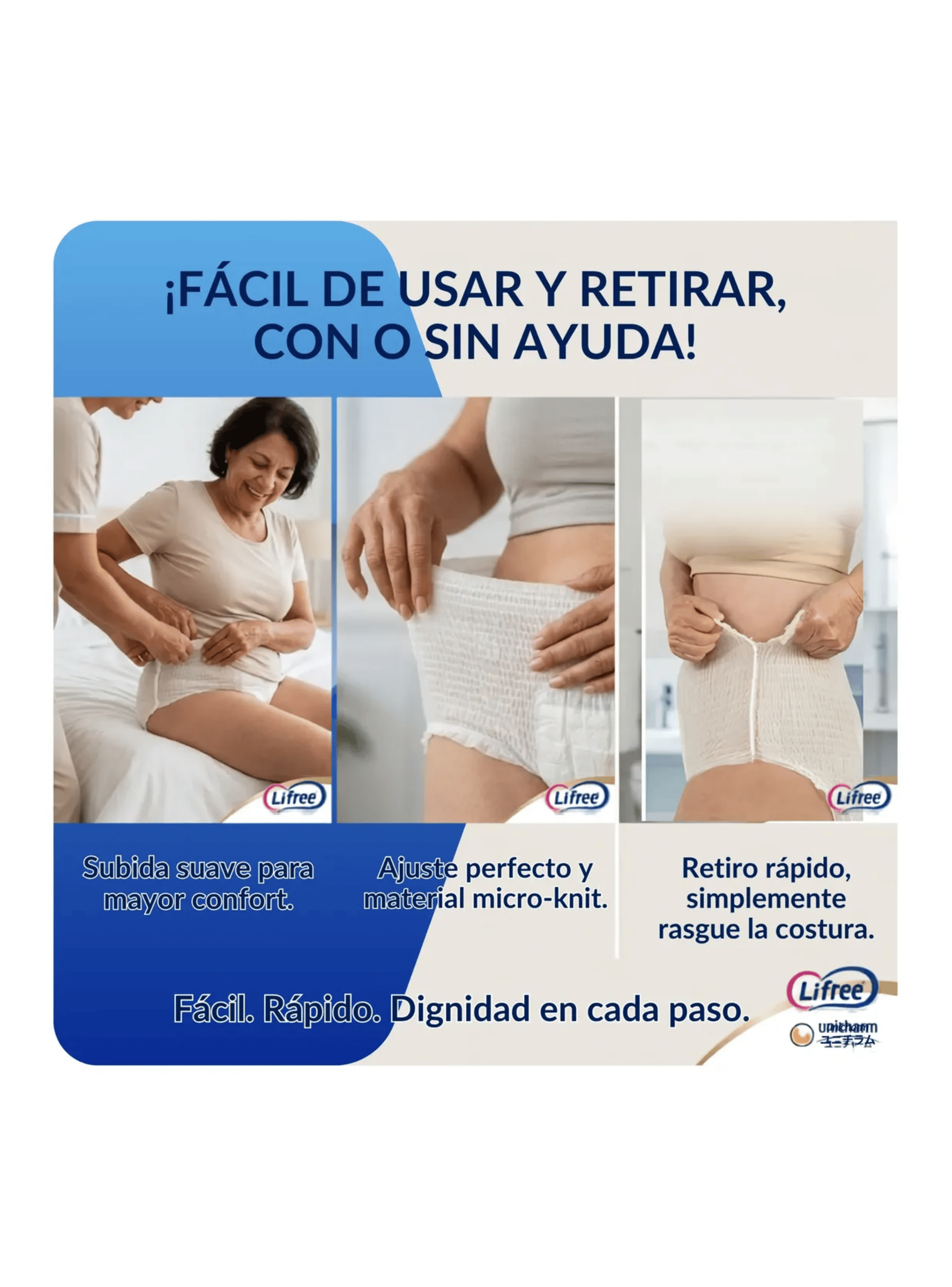 Panal Adulto Lifree Pants G xg 48un Extra absorcion 12 Horas-7