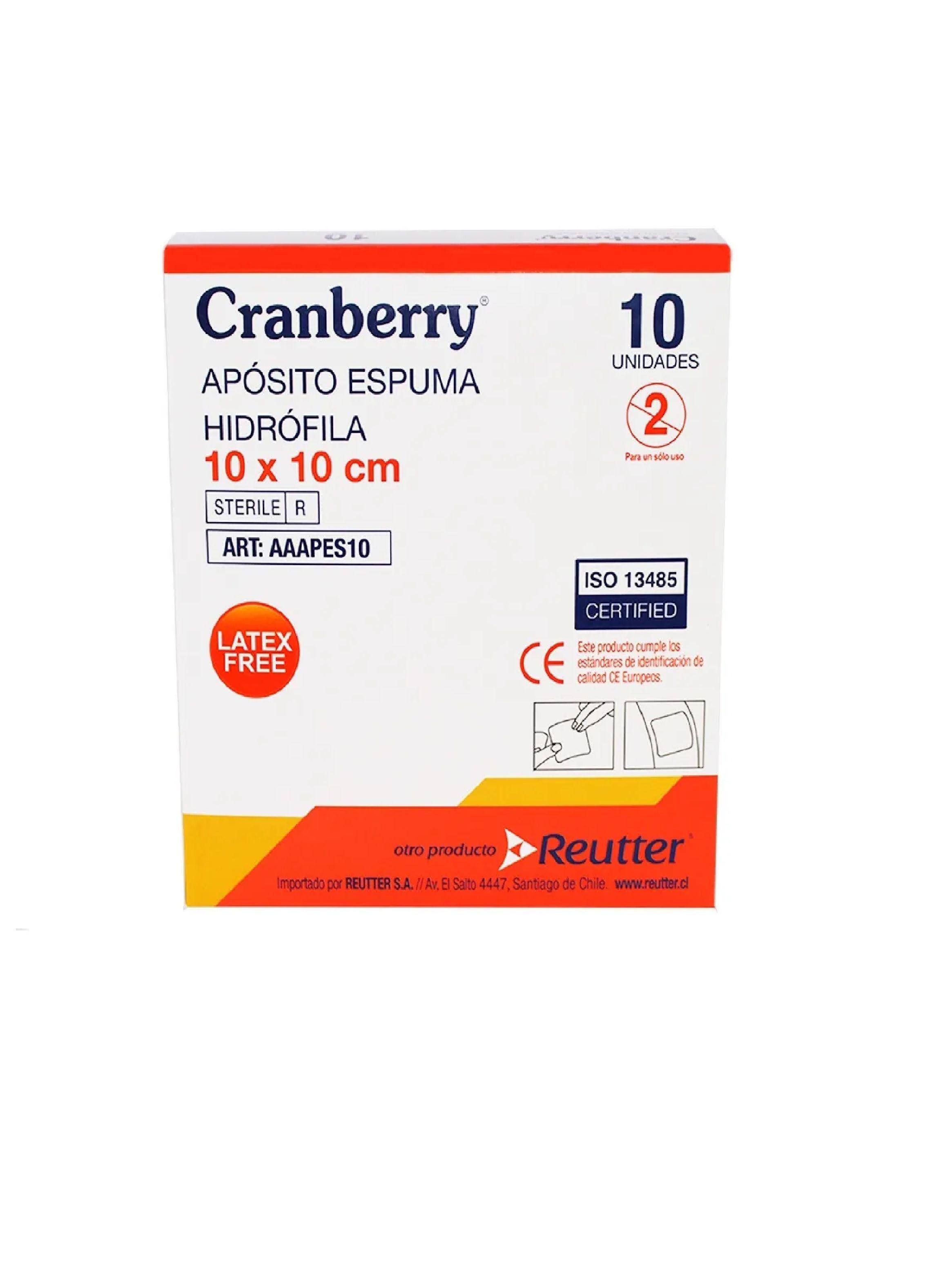 Apósito Espuma Hidrófila 10 X 10 Cranberry C/10 Unidades-1