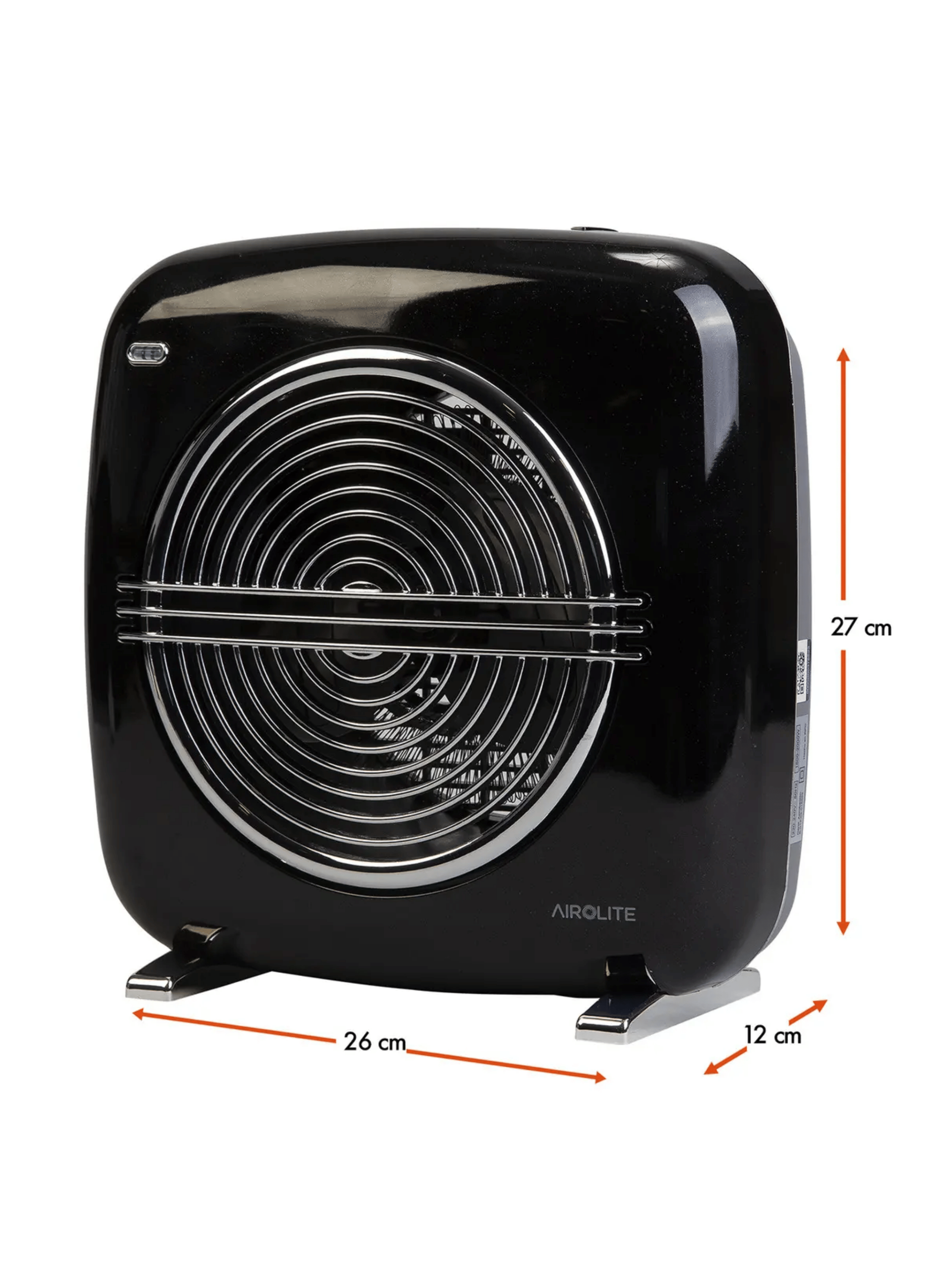 Pack X2 Termoventilador Vintage Ht2000b Estilo Cl sico Negro-5