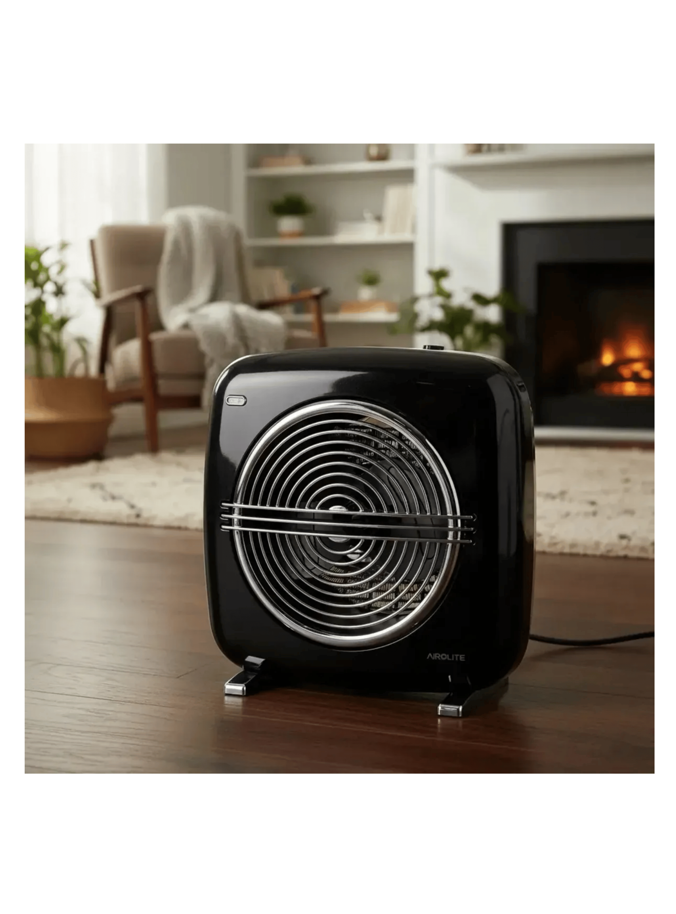 Pack X2 Termoventilador Vintage Ht2000b Estilo Cl sico Negro-7