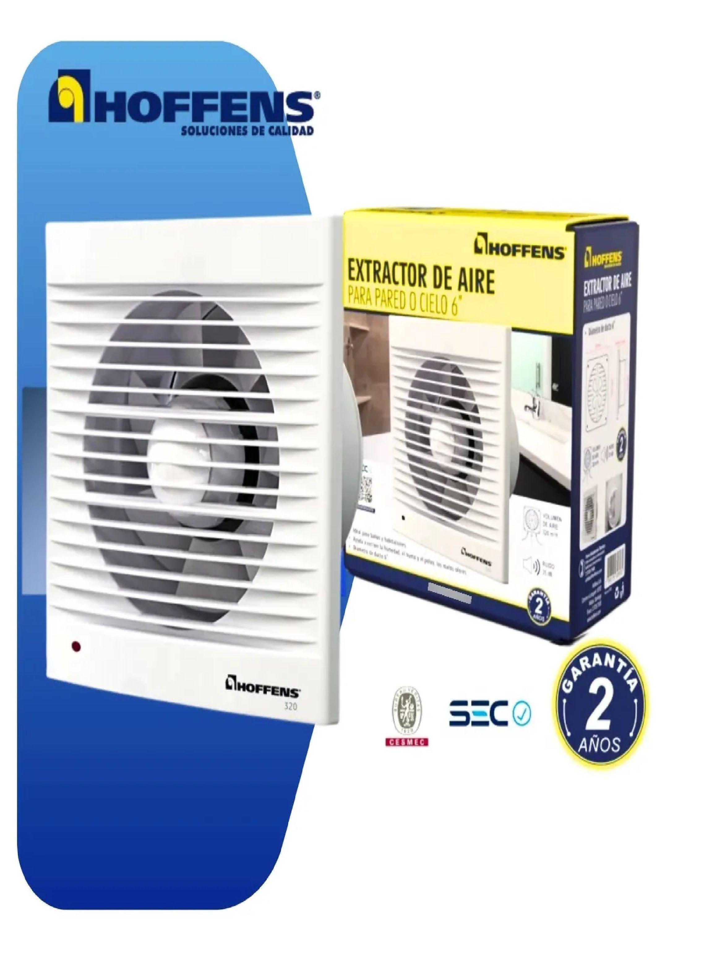 Extractor Aire Baño 6 Pulgadas 150mm 320m3/h Potente Cesmec-4