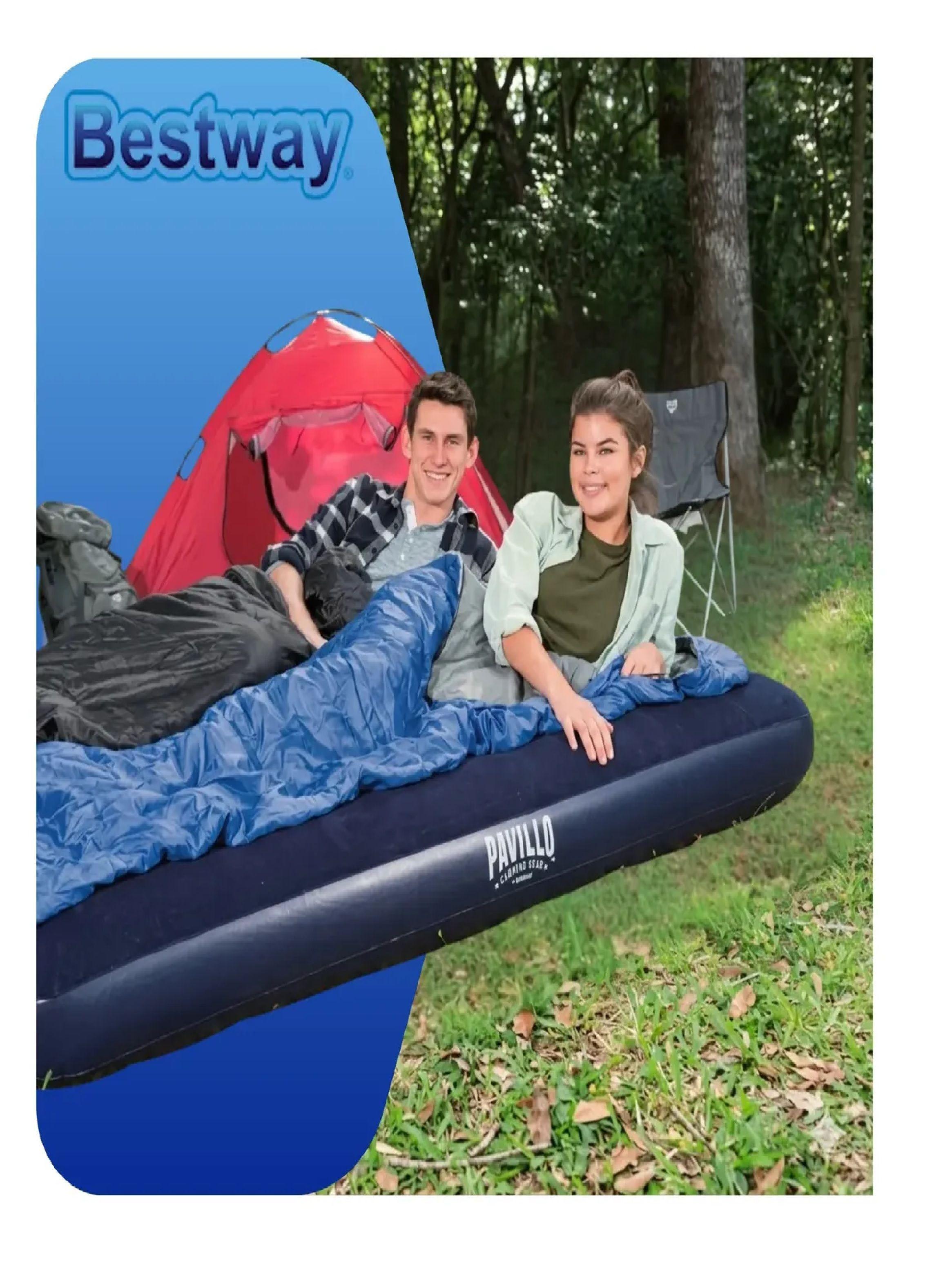 Colchón Inflable 2 Plazas Bestway 191x137x22cm + Parche-4