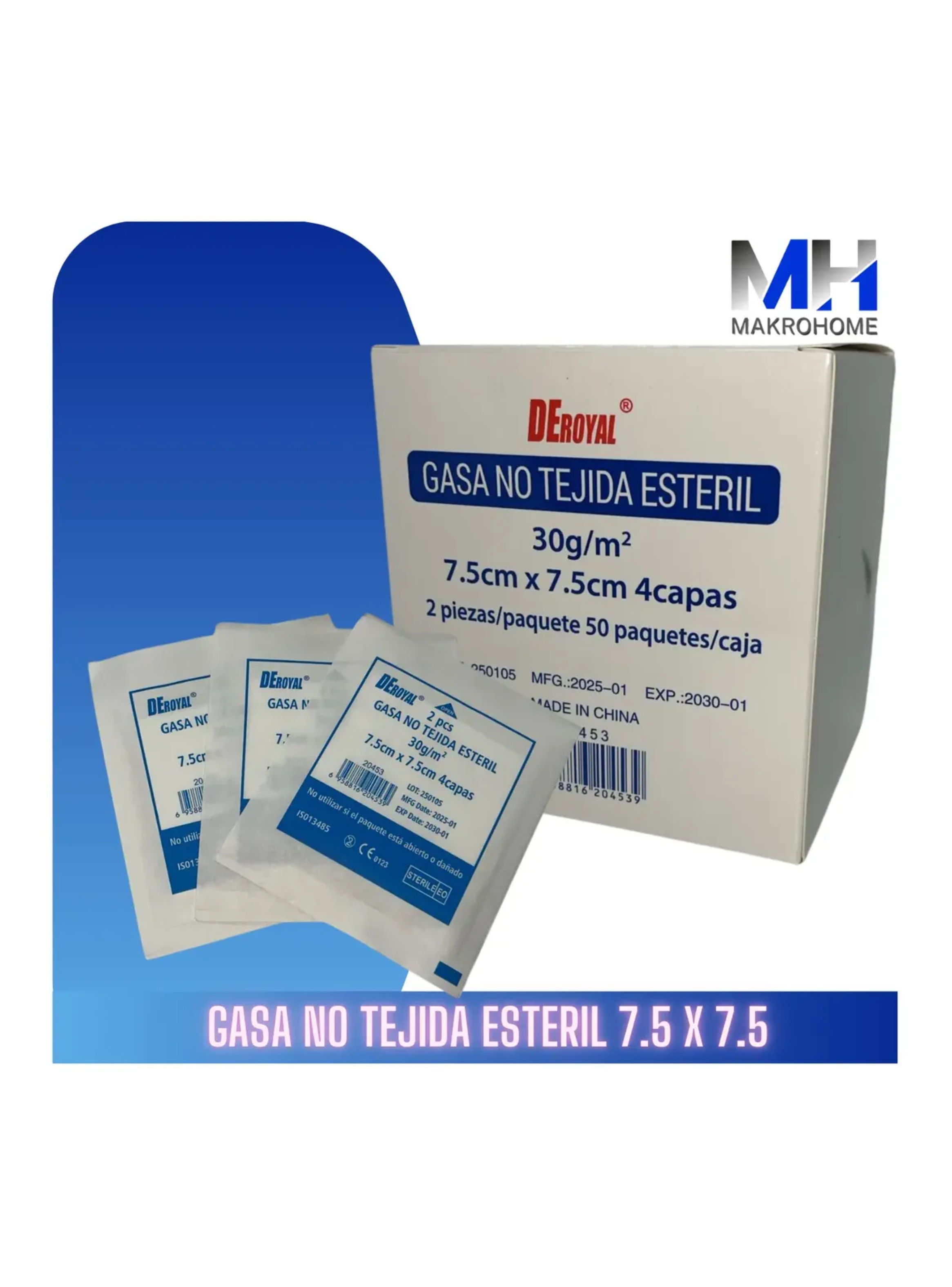 Gasa Esteril Ap sito Curaci n 7 5x7 5 Cm Caja X 100 Unidades-2