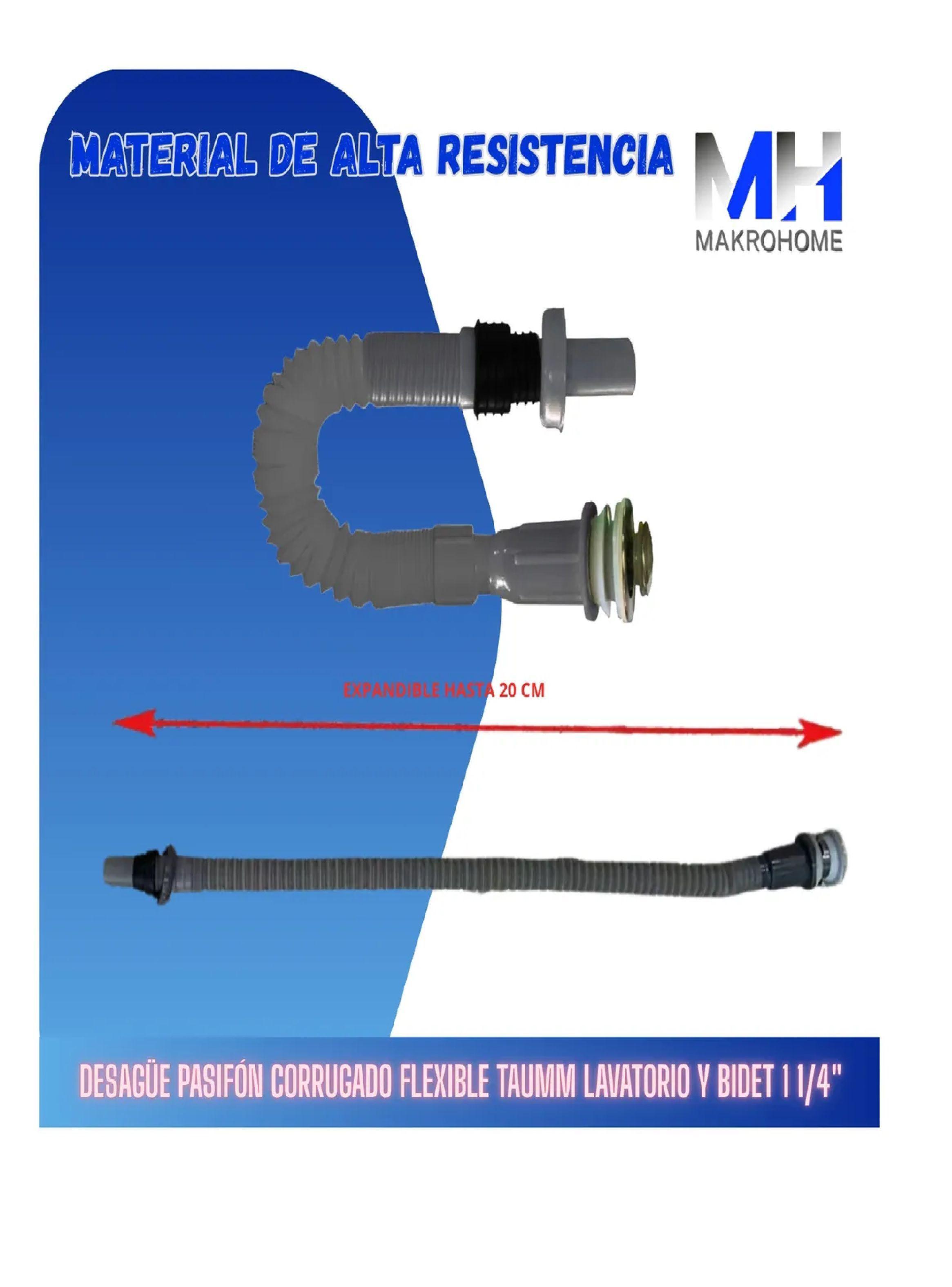 Sifon Corrugado Flexible Taumm Para Lavatorio Lavamanos-2