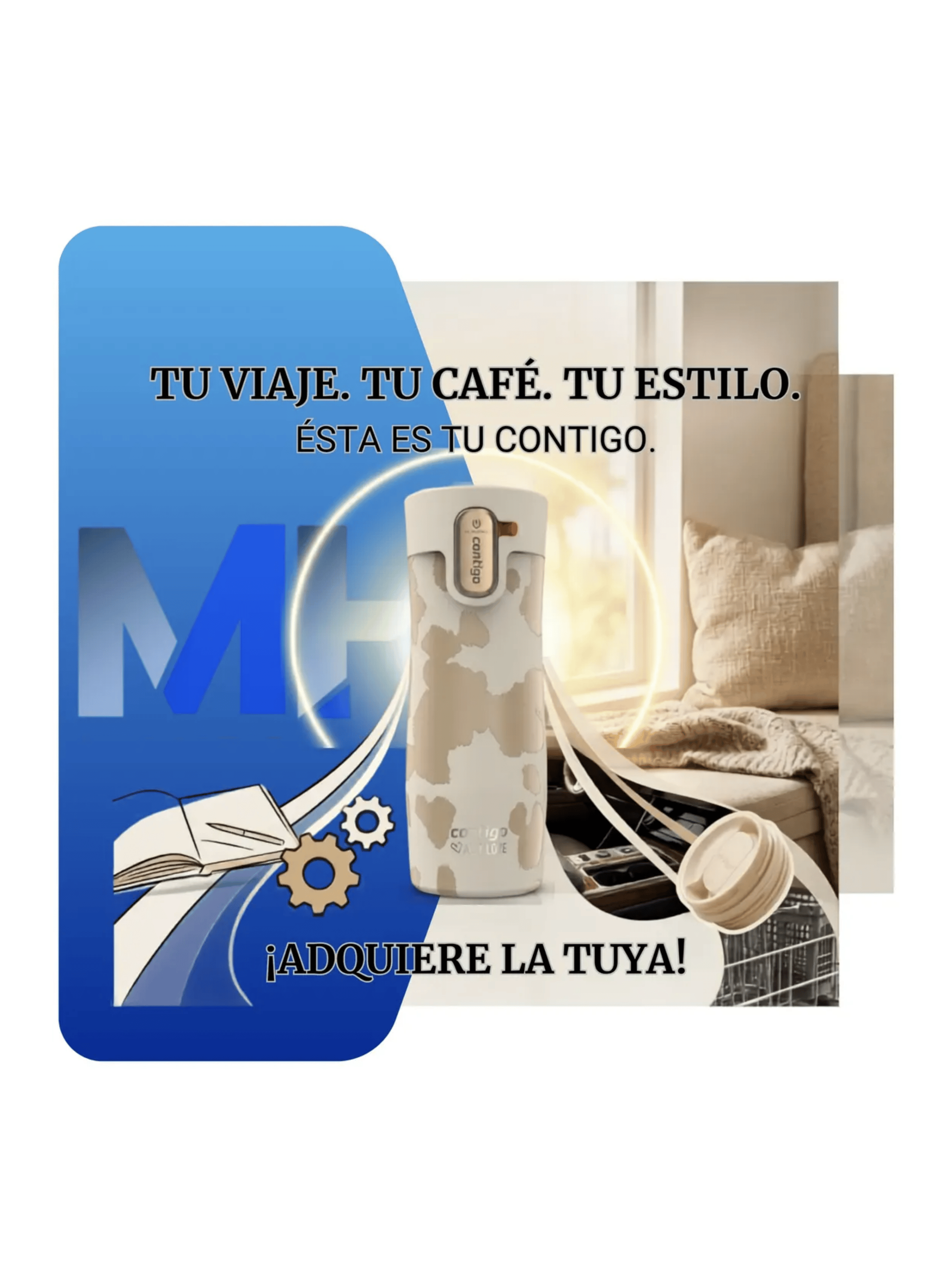 Mug Vaso Termico Contigo West Loop 473ml Autoseal Ally Love-2
