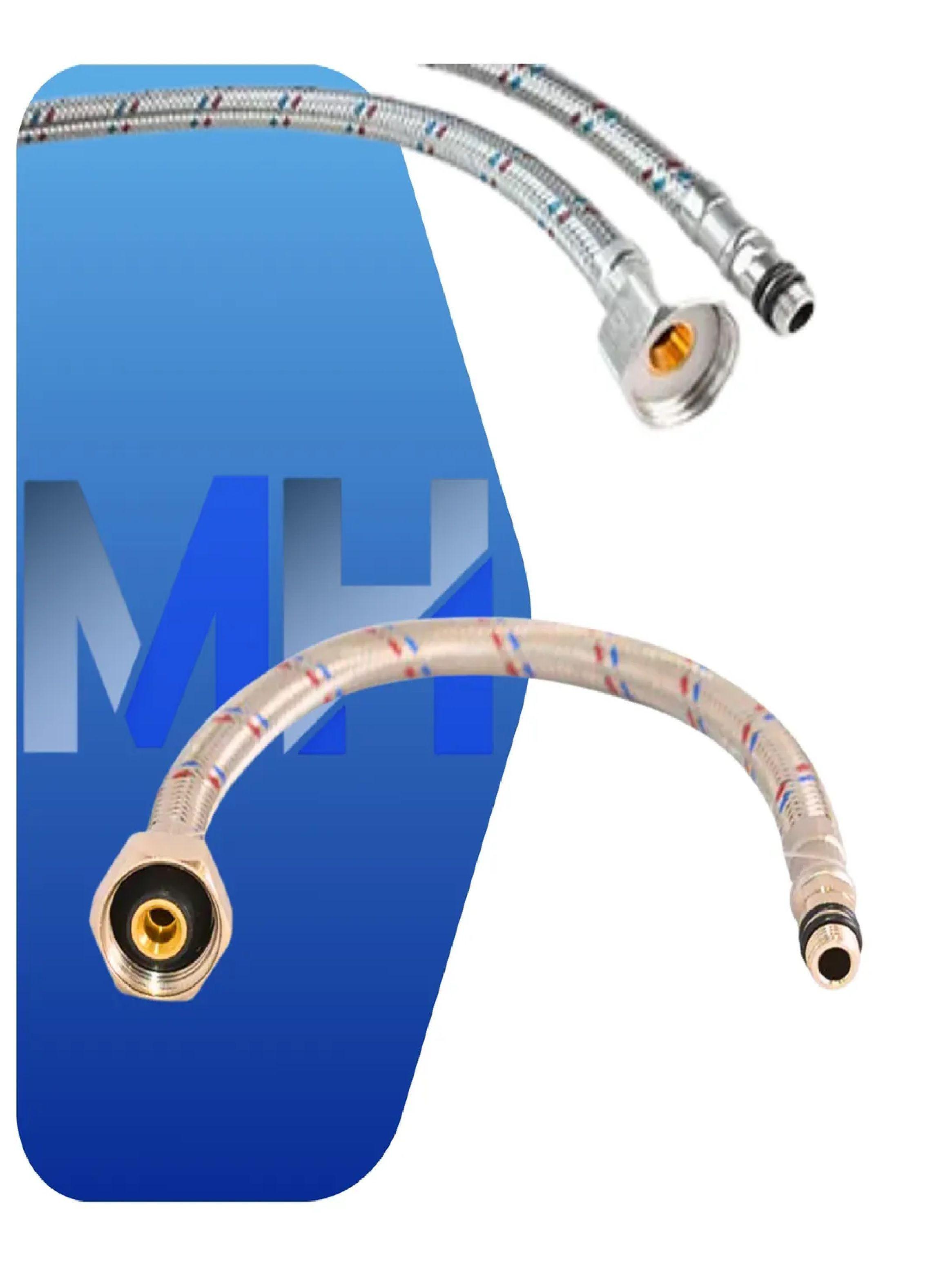 Pack X10 Flexible Monomando Hi 1/2x M10 35cm Rojo/azul Taumm-2