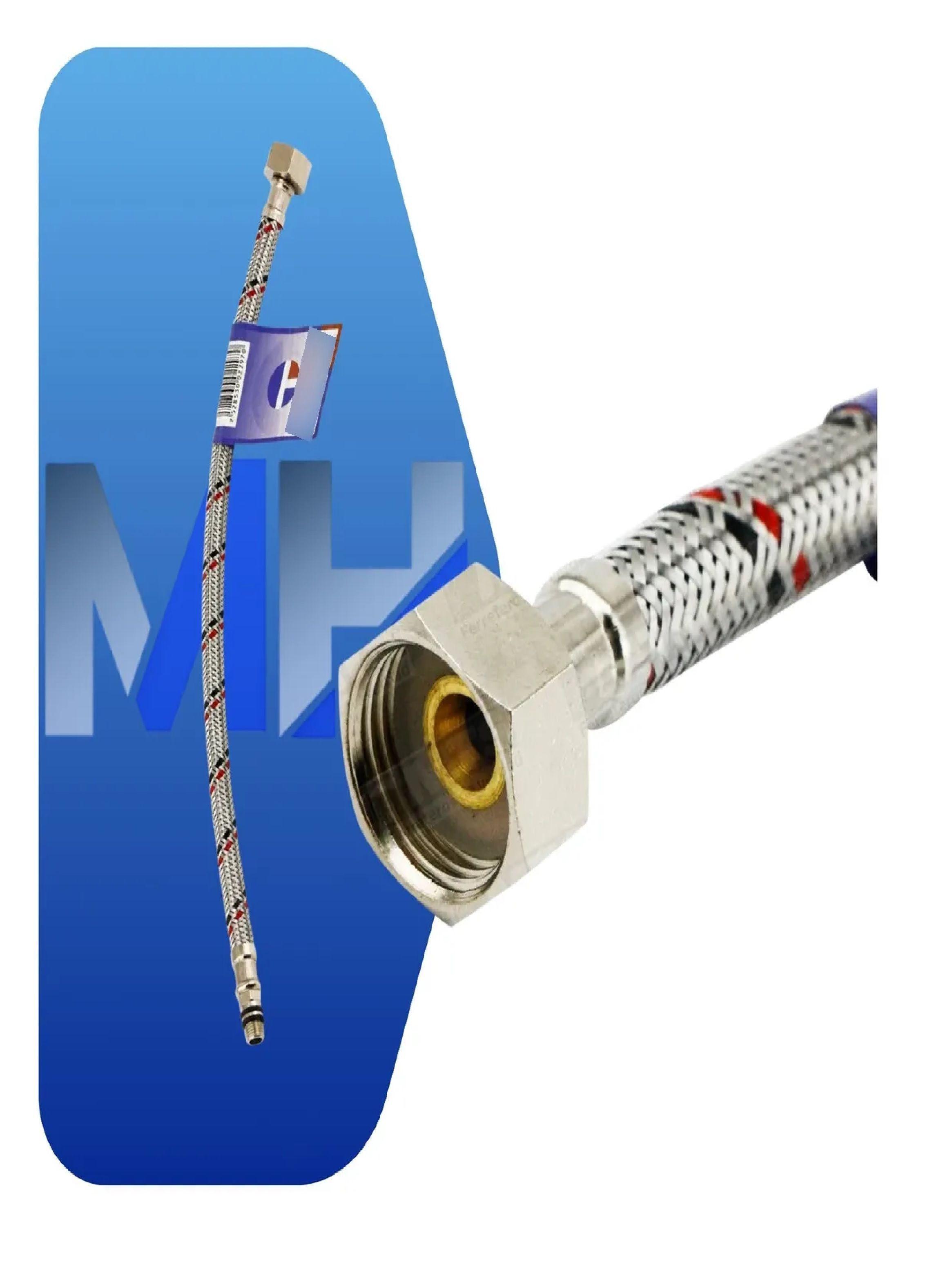 Pack X10 Flexible Monomando Hi 1/2x M10 35cm Rojo/azul Taumm-3