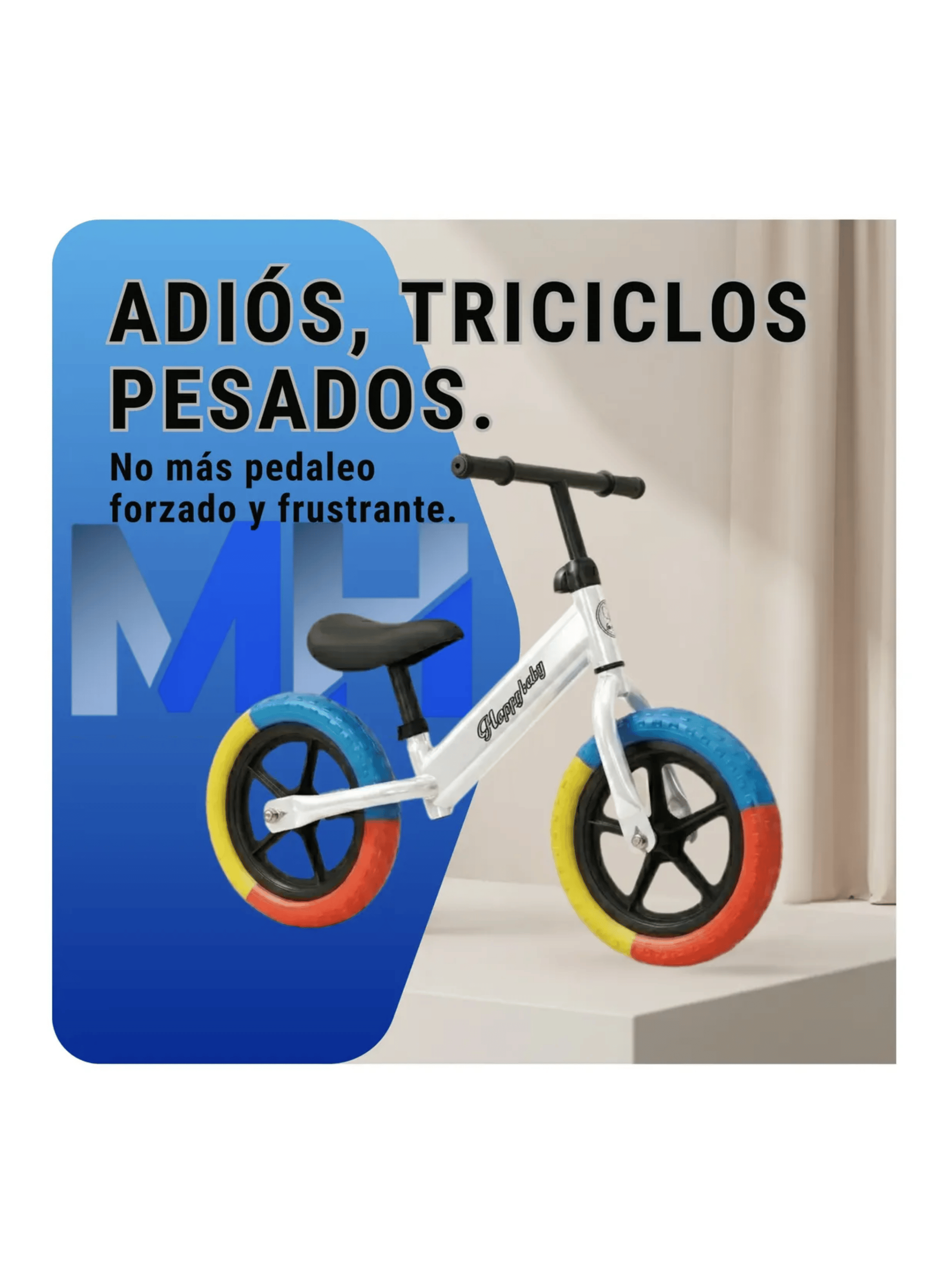 Bicicleta De Equilibrio Aprendizaje Ni os Sin Pedales Star Blanco-2