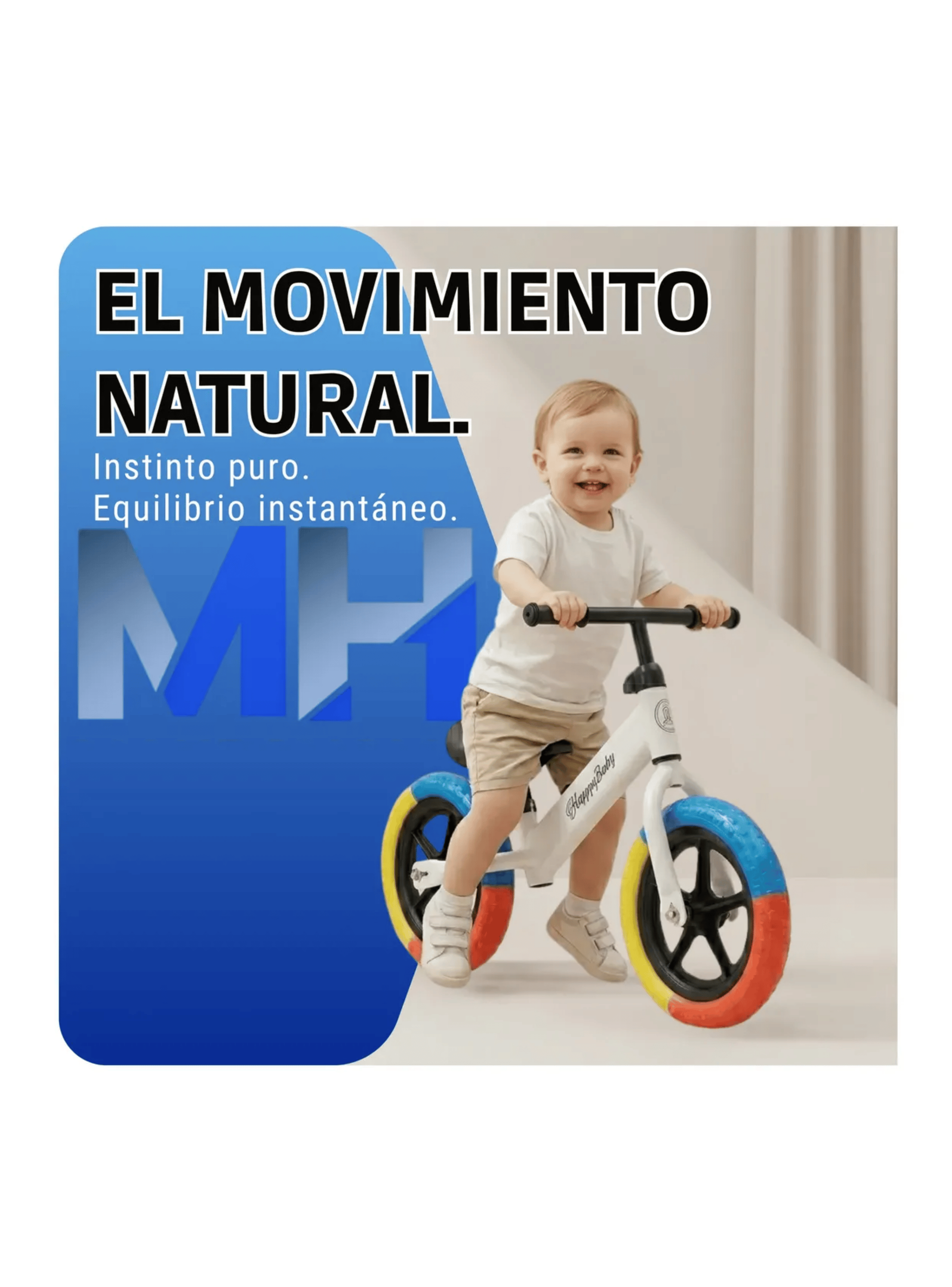 Bicicleta De Equilibrio Aprendizaje Ni os Sin Pedales Star Blanco-3