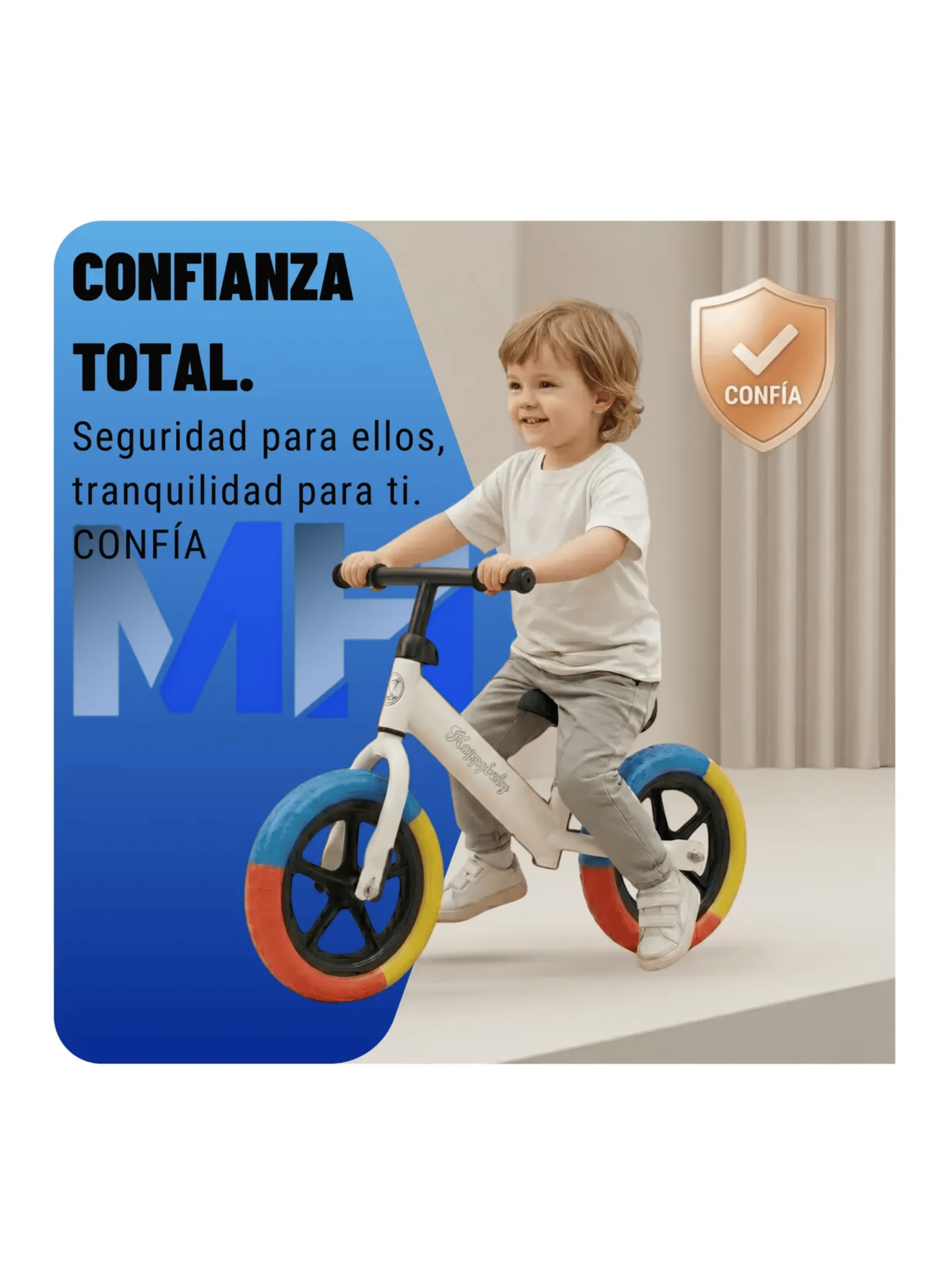 Bicicleta De Equilibrio Aprendizaje Ni os Sin Pedales Star Blanco-4