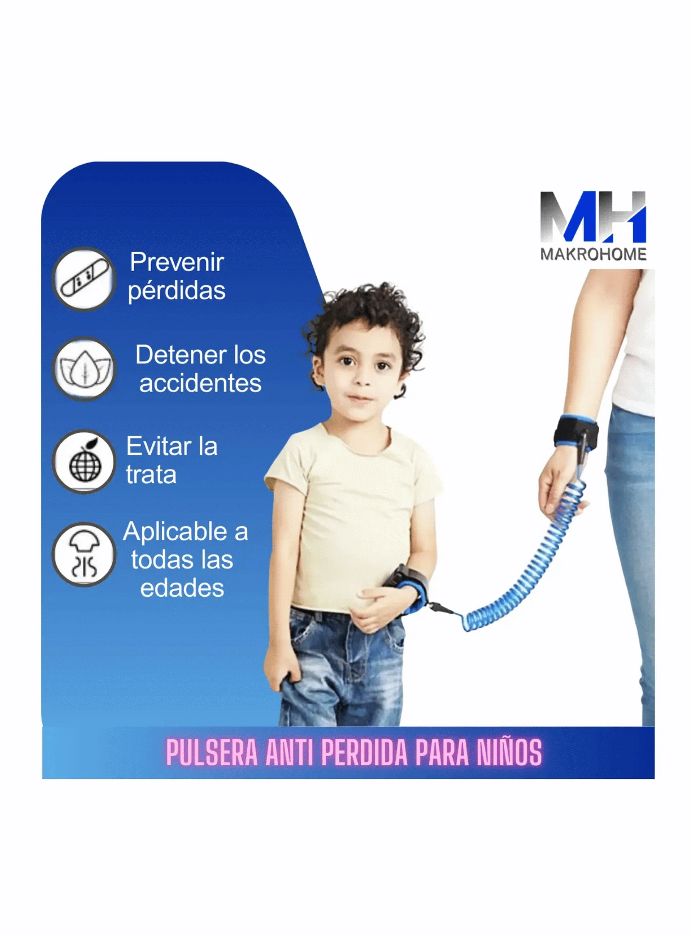 Cinta Pulsera Arn s Anti p rdida Para Ni os 1 5m Seguridad-2