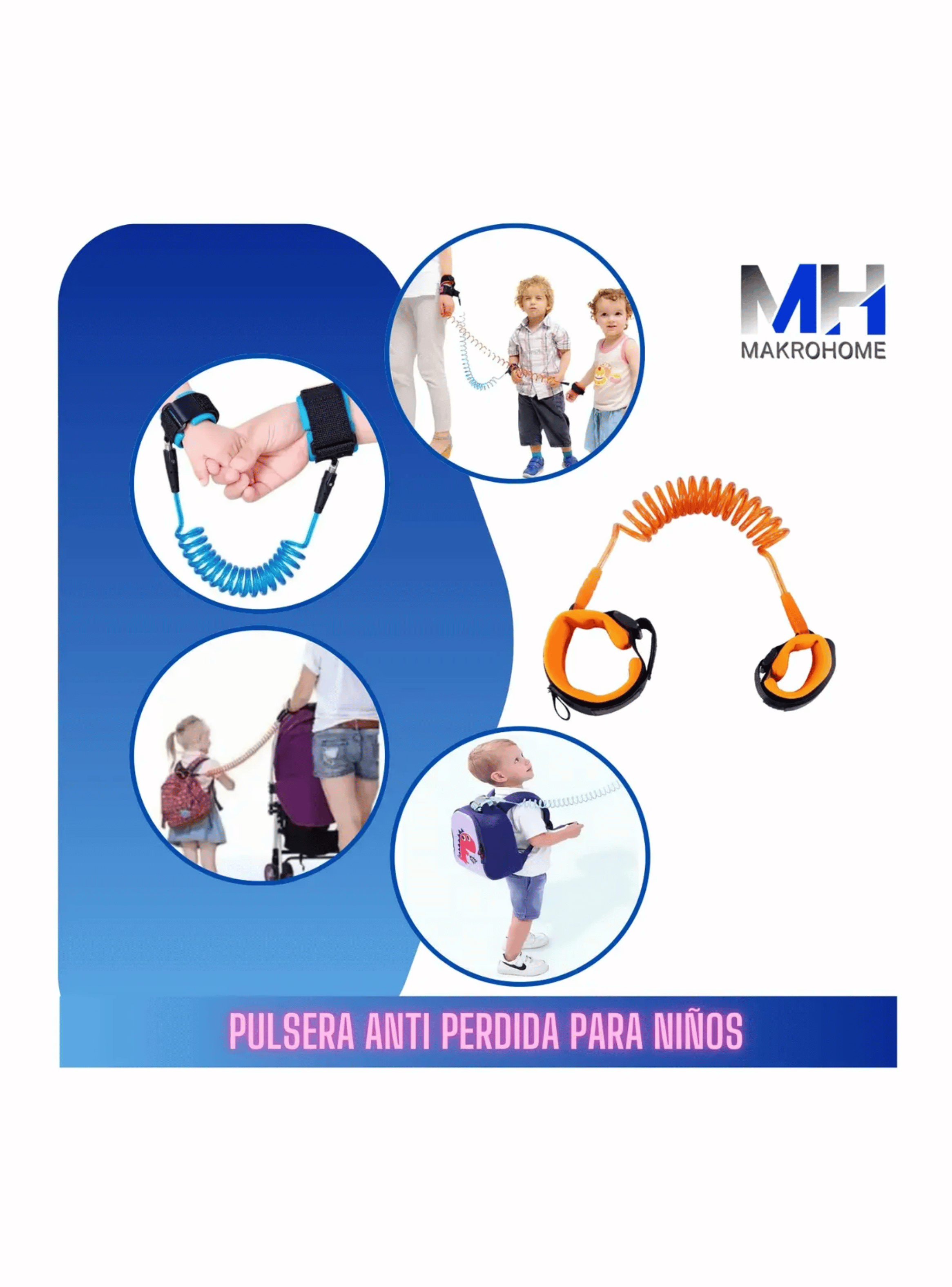 Cinta Pulsera Arn s Anti p rdida Para Ni os 1 5m Seguridad-3