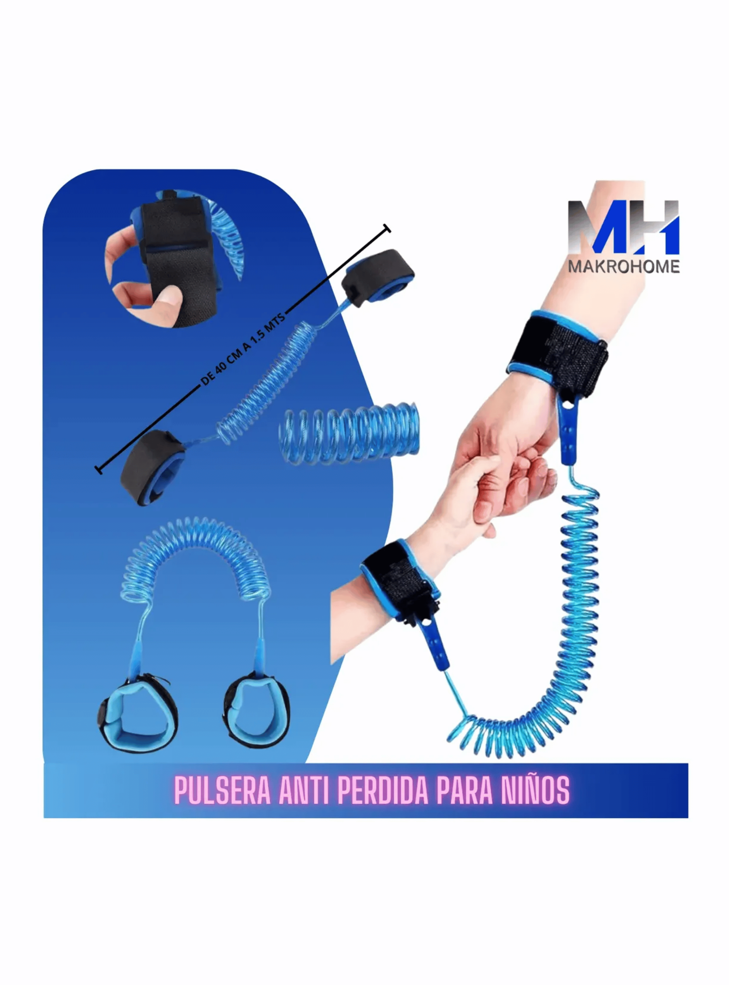Cinta Pulsera Arn s Anti p rdida Para Ni os 1 5m Seguridad-6