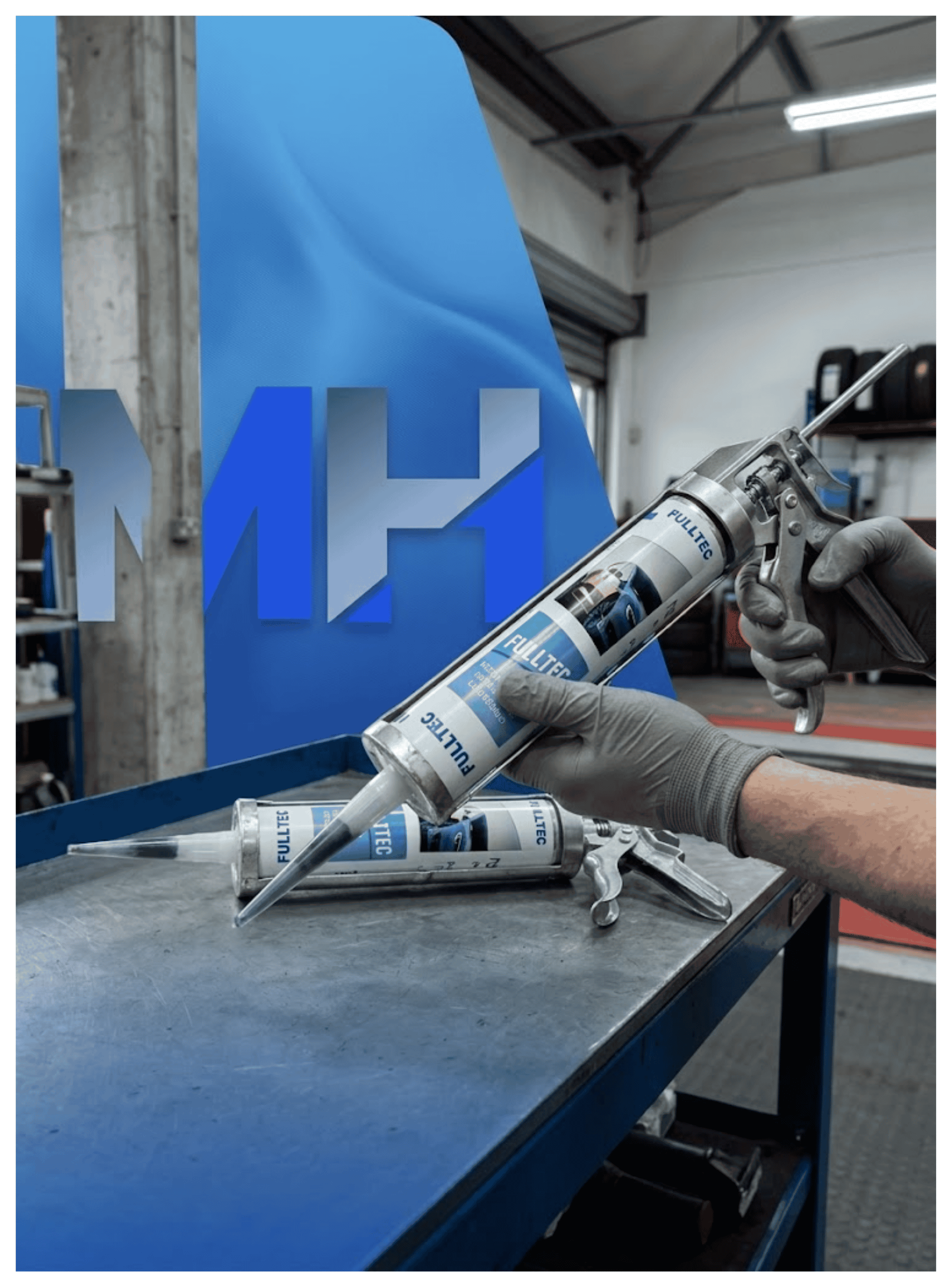 Pegamento Parabrisas Fulltec Automotriz Curado Rapido 300ml-4