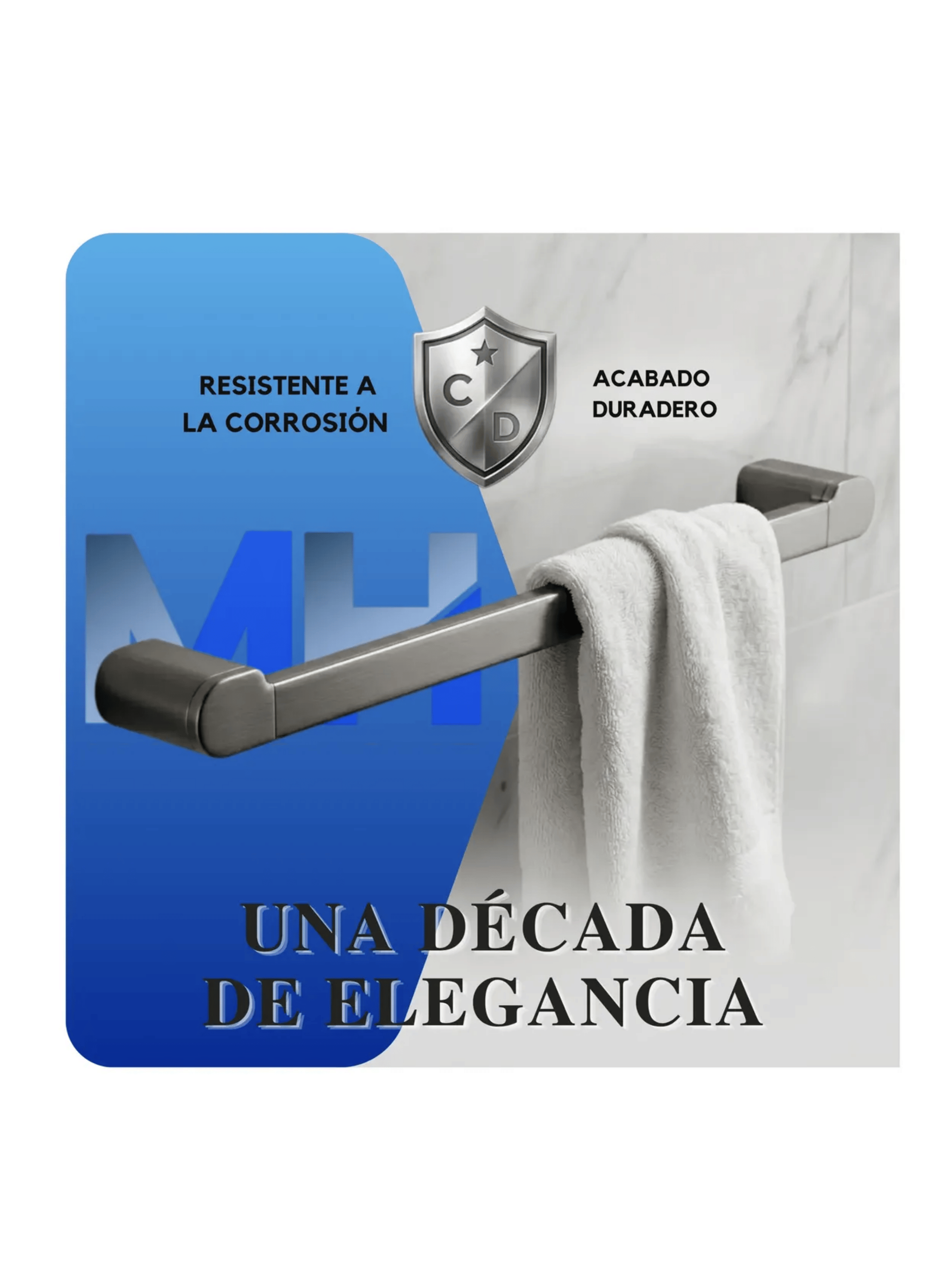Toallero Barra 60 Cm Taumm Kassel Lux Metalico De Pared-2