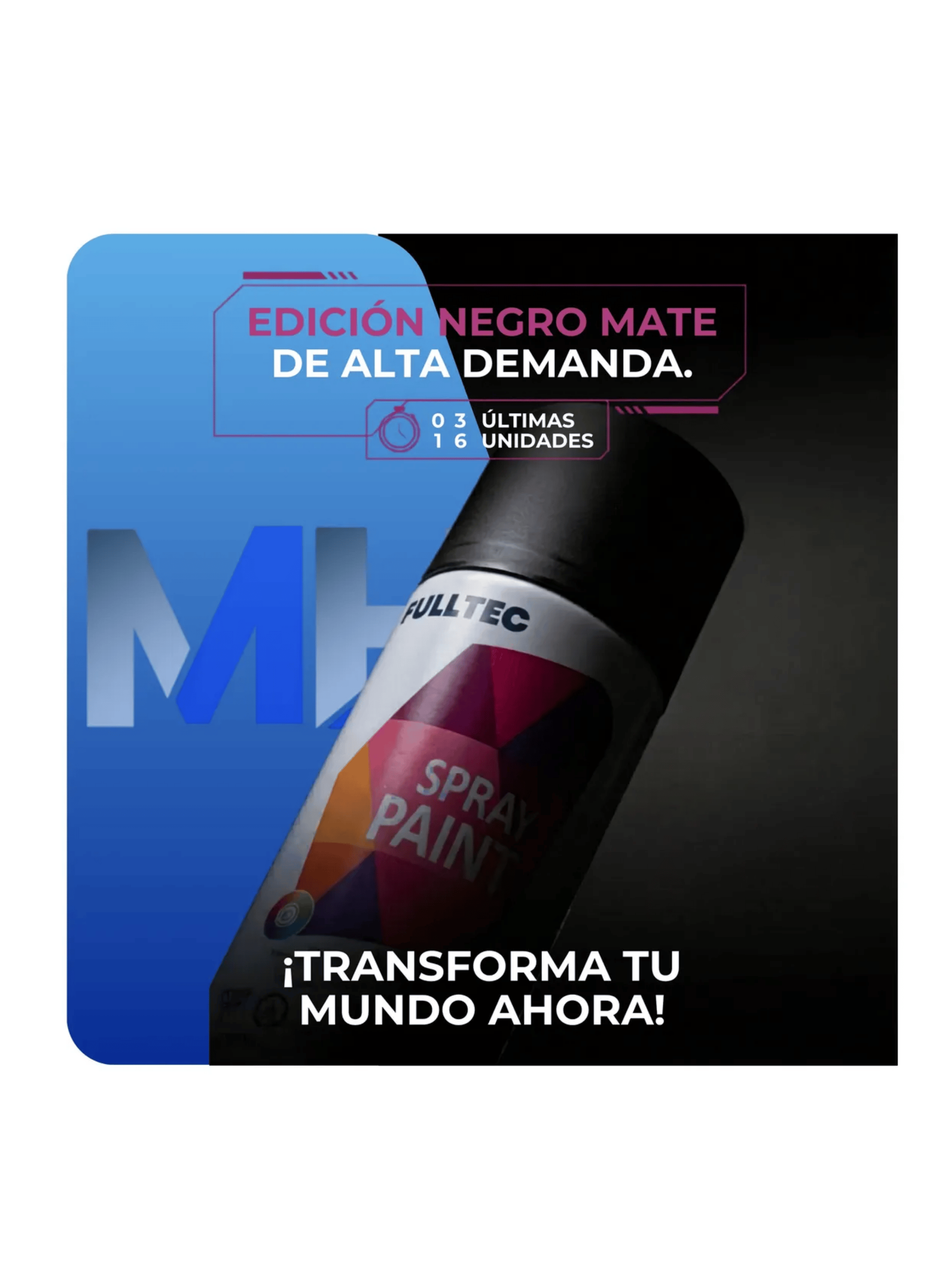 Spray Tela Madera Metal Plastico Vehicular Colores Negro Mate-3