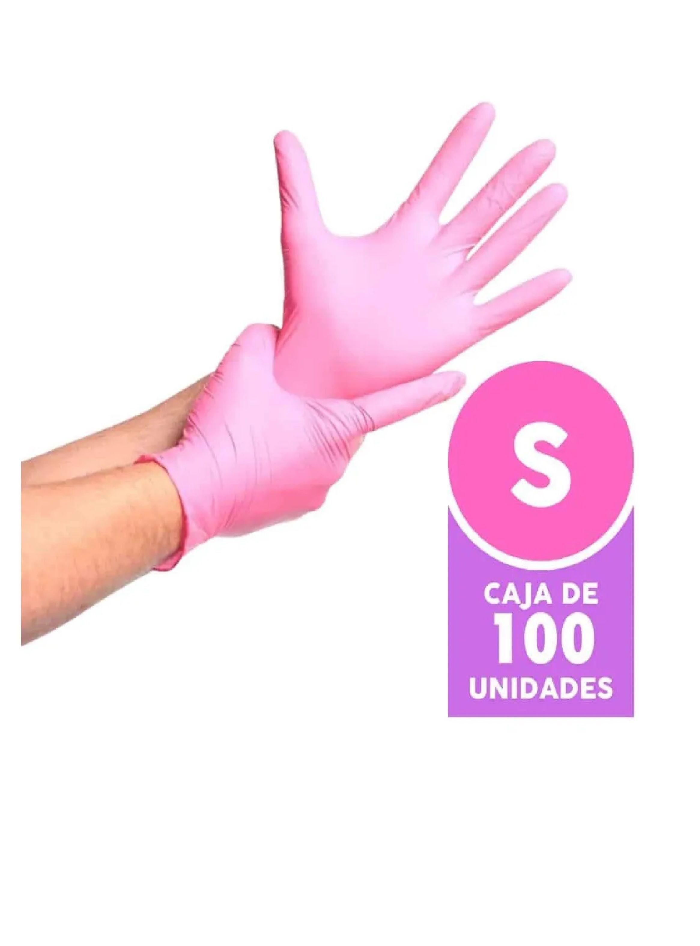 Guante Rosado Nitrilo Talla S Clean Carrier Pack X1000 Unds-2